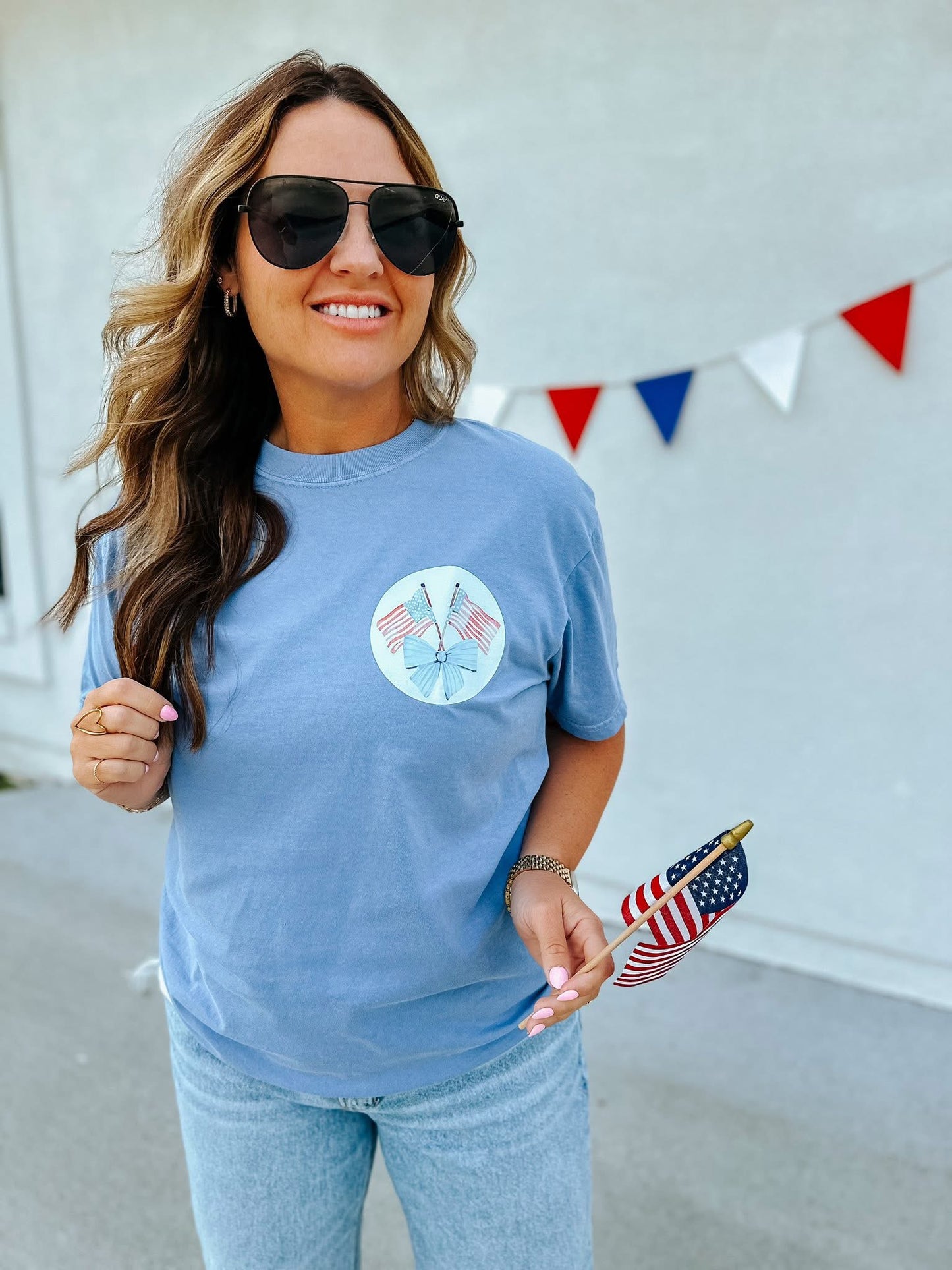 Loves Jesus & America Too Tee