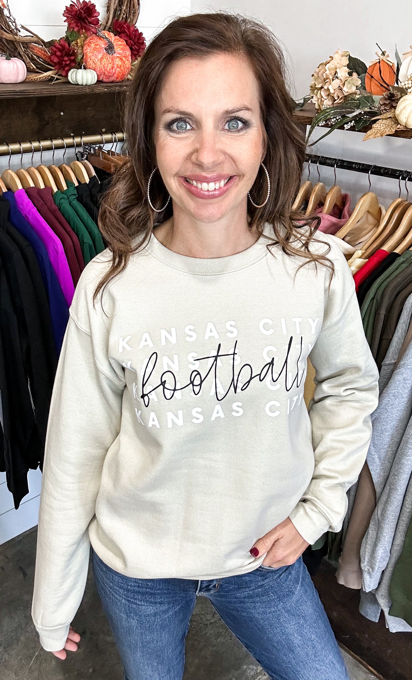 KC Football Sand Sweatshirt