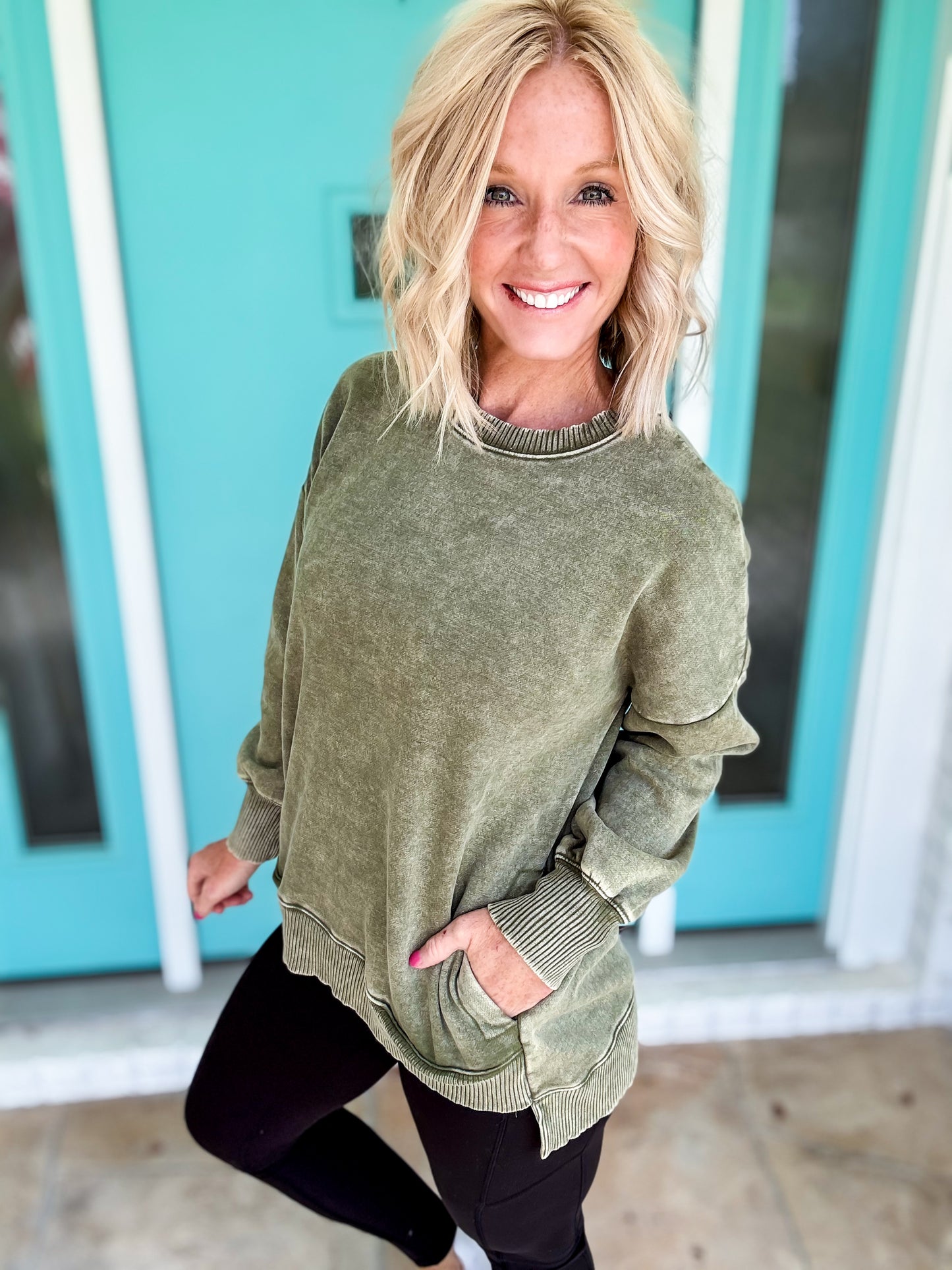 On Occasion Mineral Washed Pullover