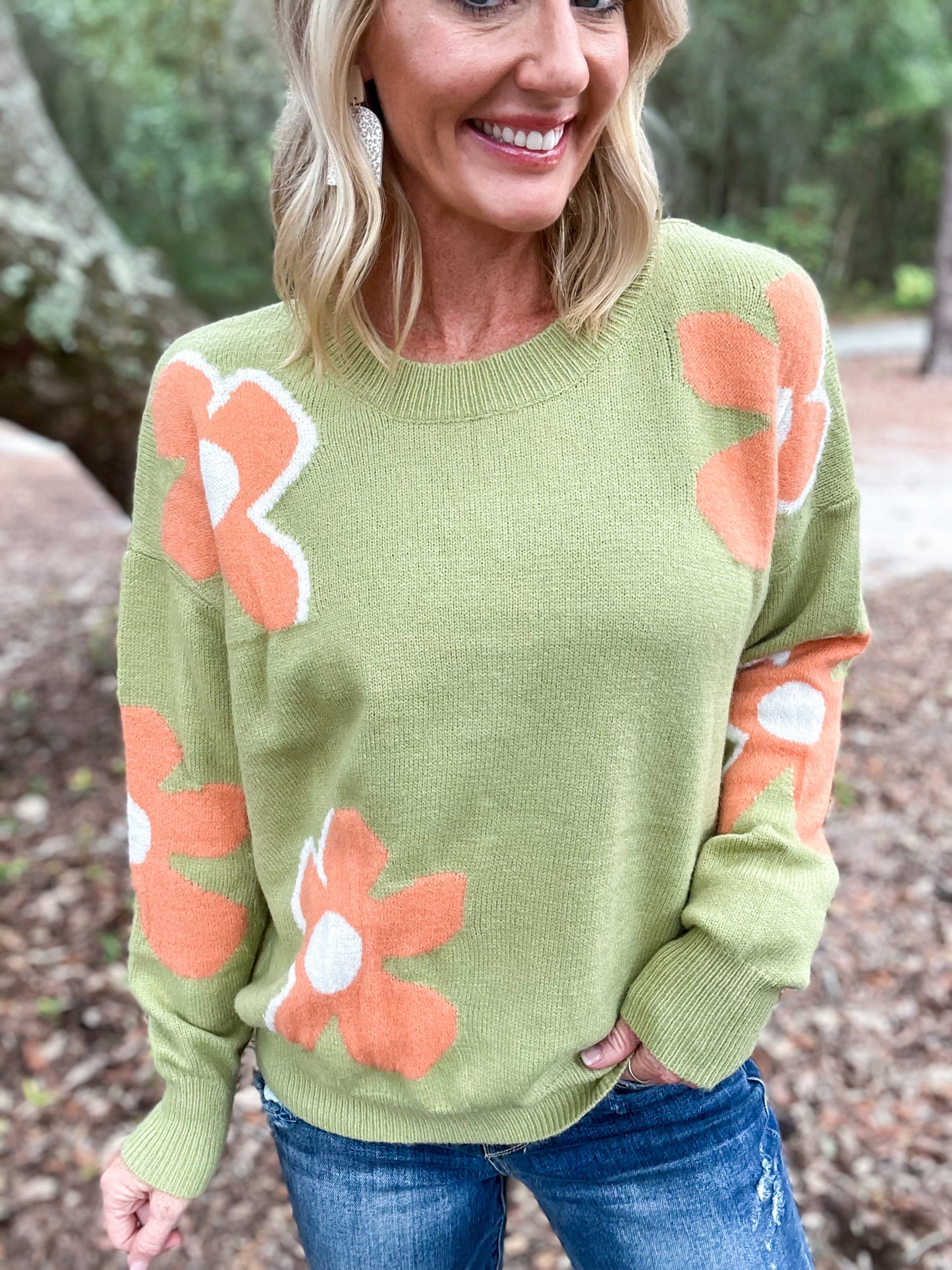 Flower Power Pattern Sweater
