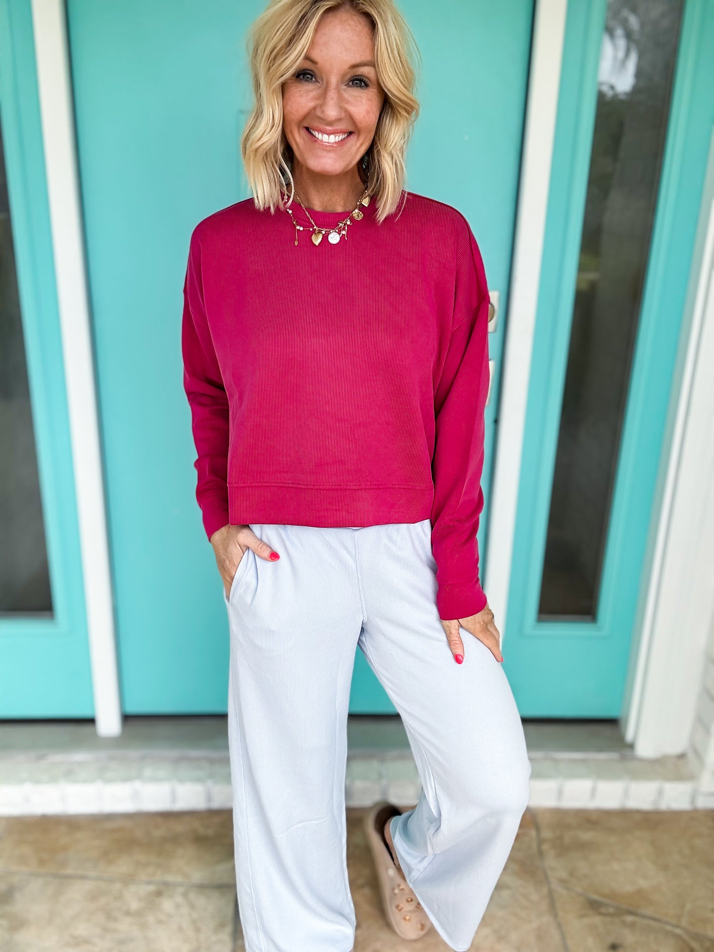 That Sunday Feeling Cropped Long Sleeve by Mono B