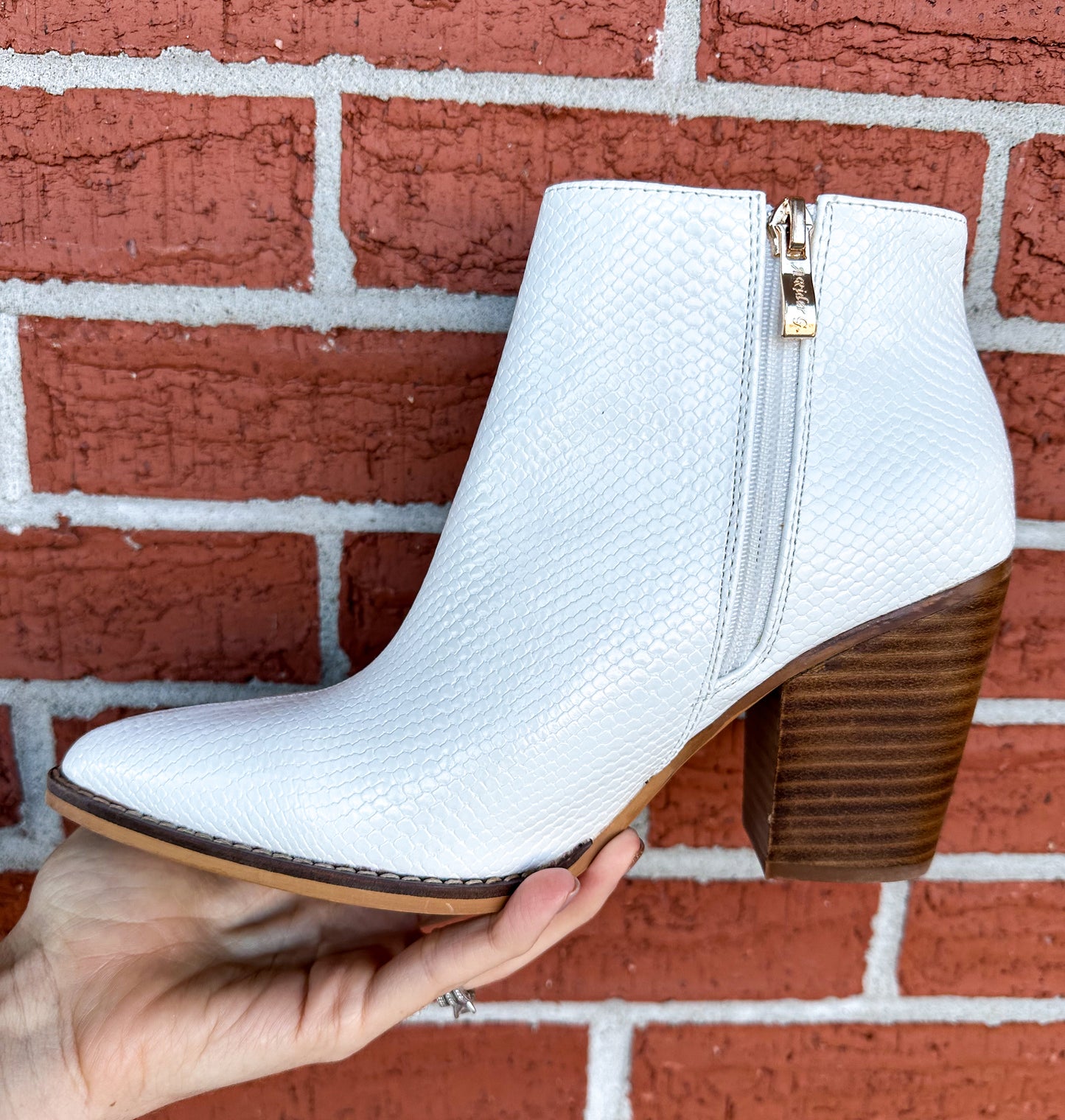 Winona White Winter Booties