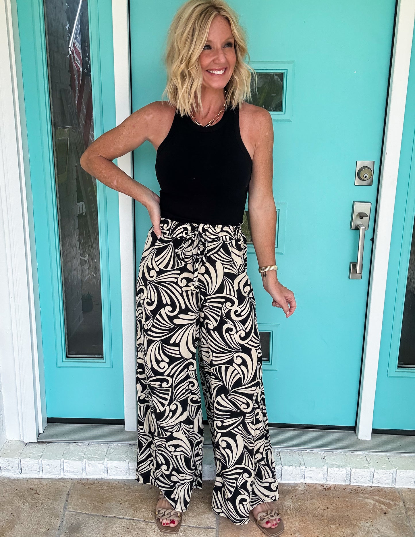 Dizzy Drape Wide Leg Pants