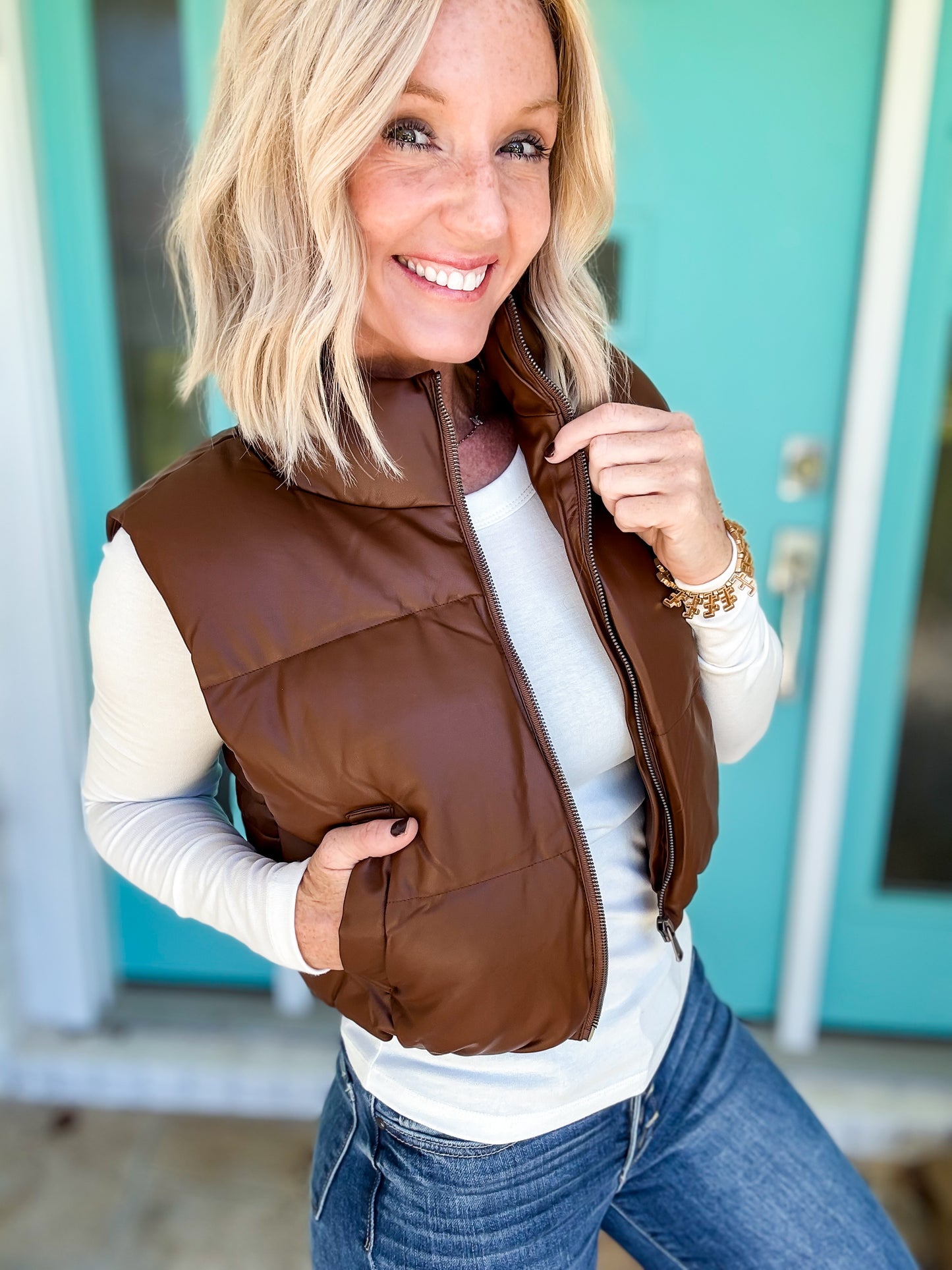 Faux Fierce Puffer Vest