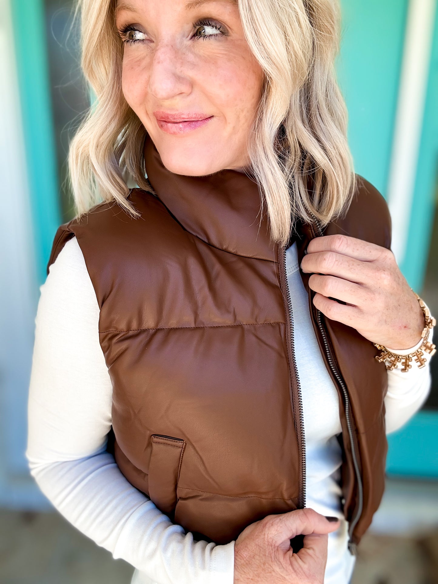 Faux Fierce Puffer Vest