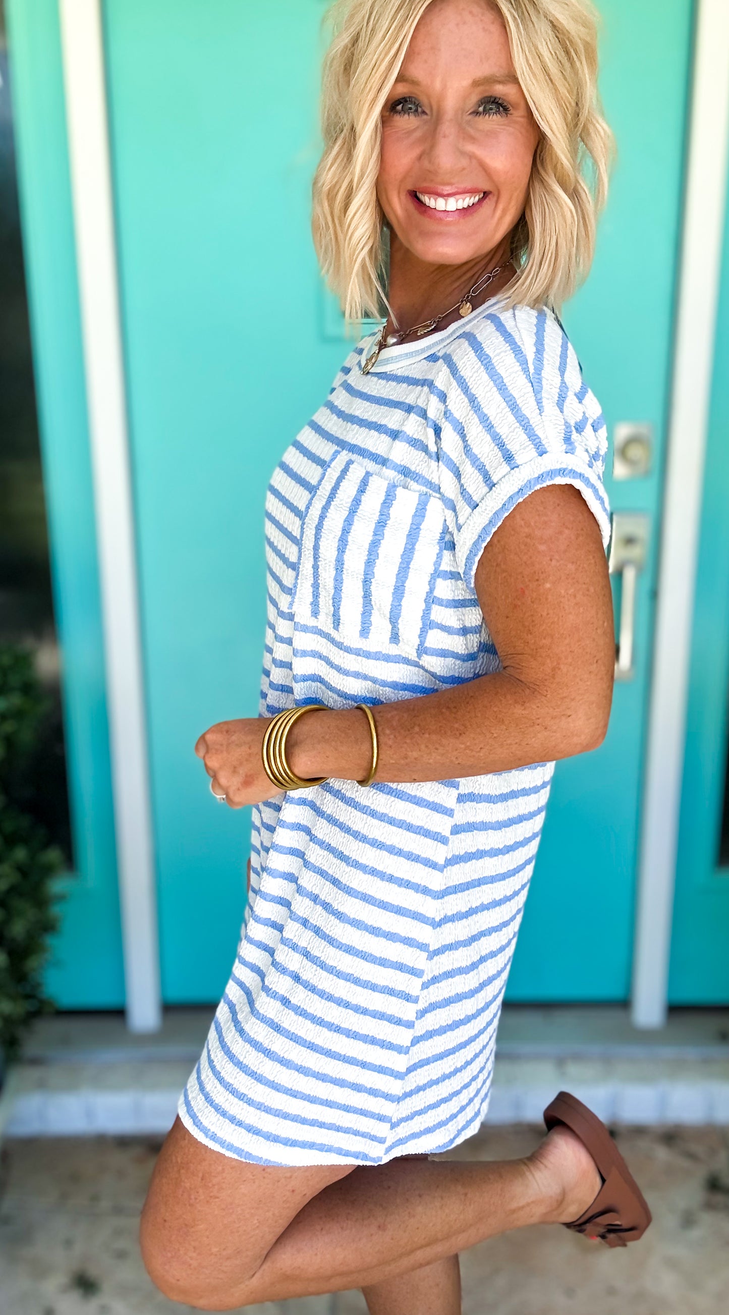 Texture Me Blue Dress