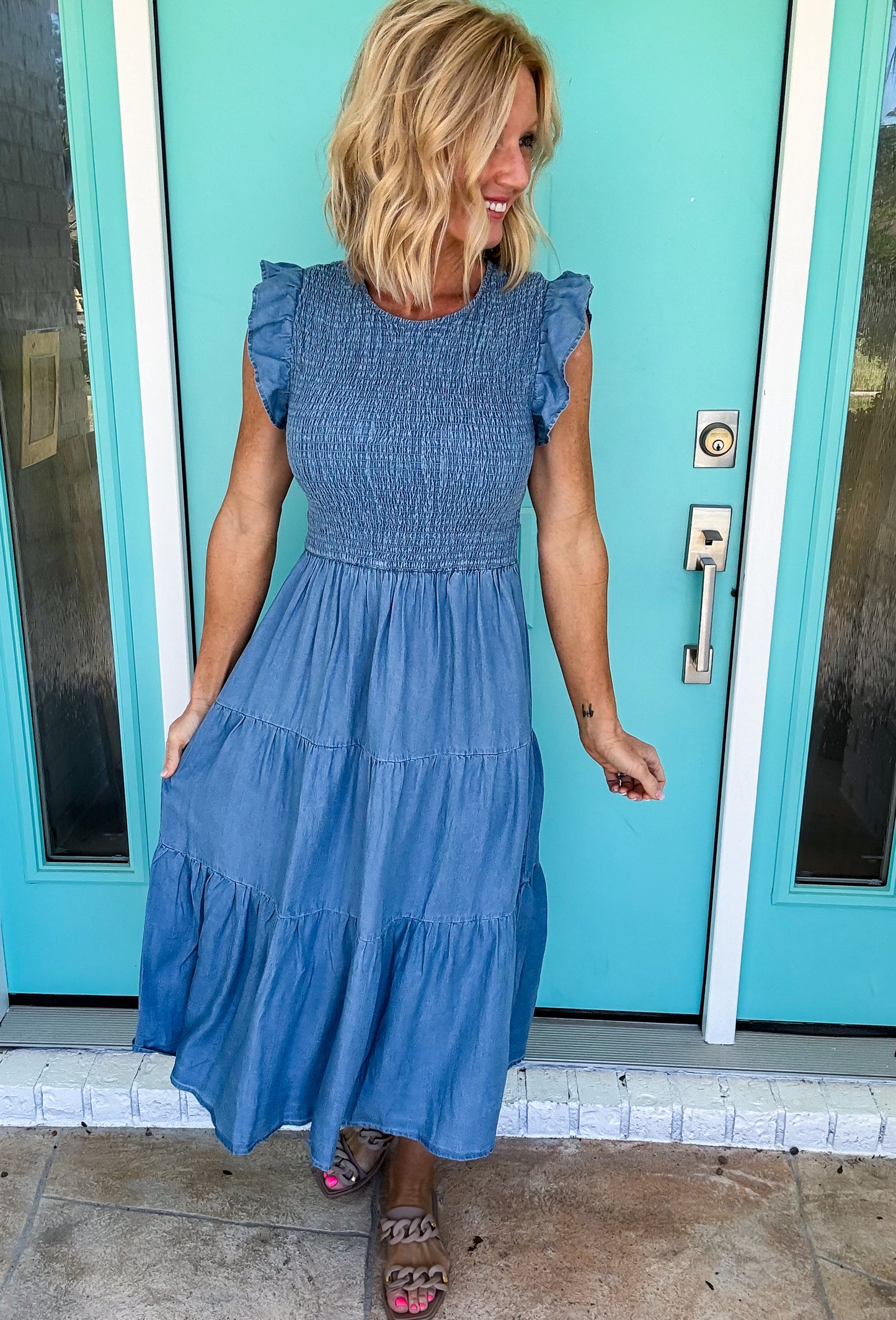 Cham-Smocked Dress