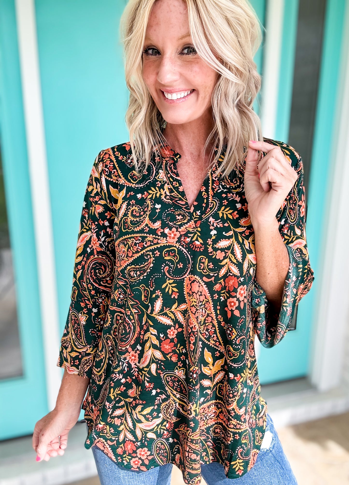 Pumpkin Vine Top *wrinkle free