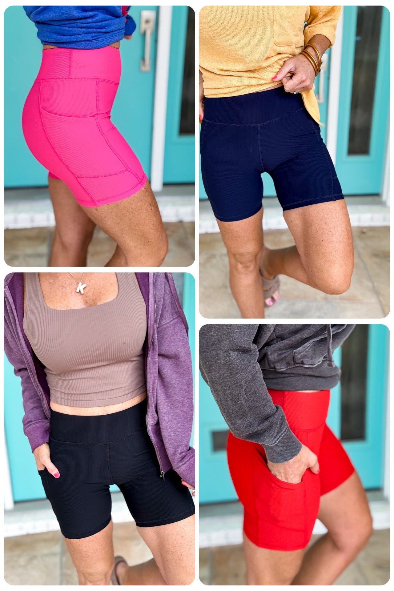 Ribbed Biker Shorts