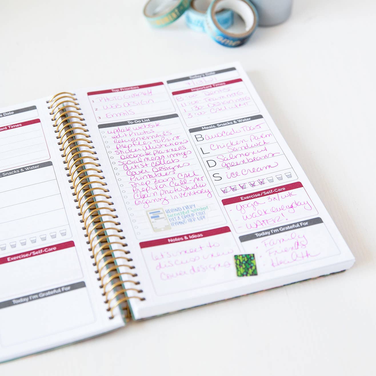 Notes, Goals, & To Do Bounded Book