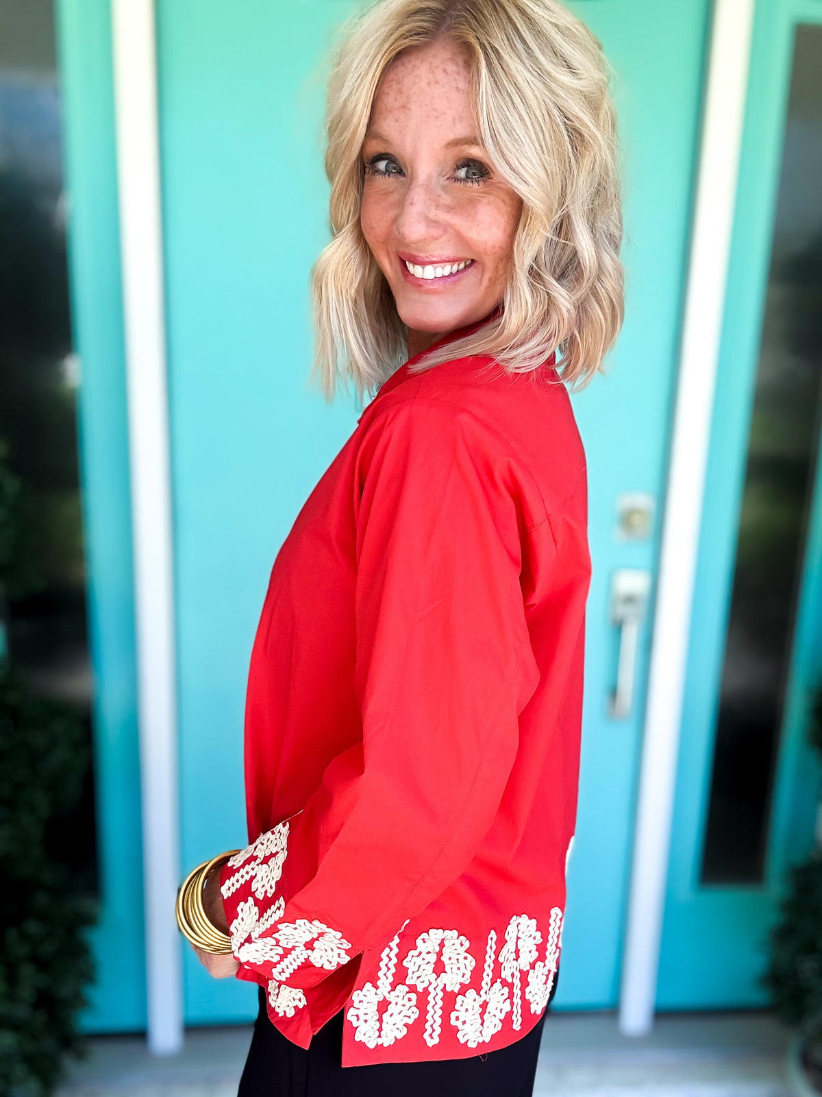 Floral Accent Blouse