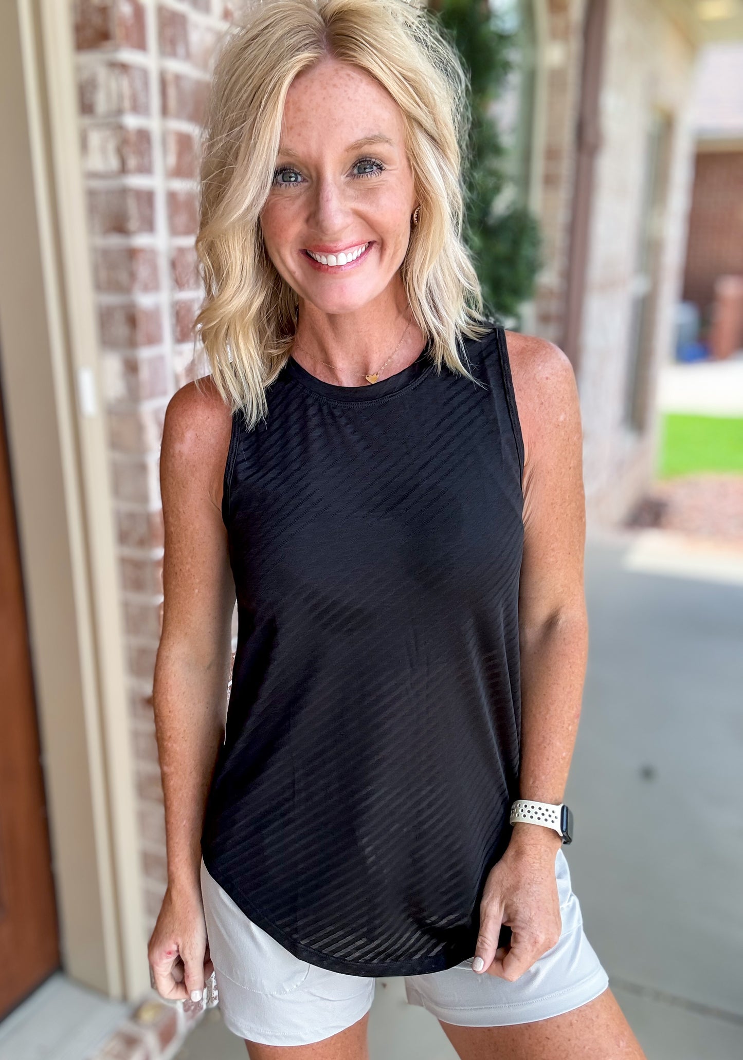 Sure & Sheer Cut Out Back Tank