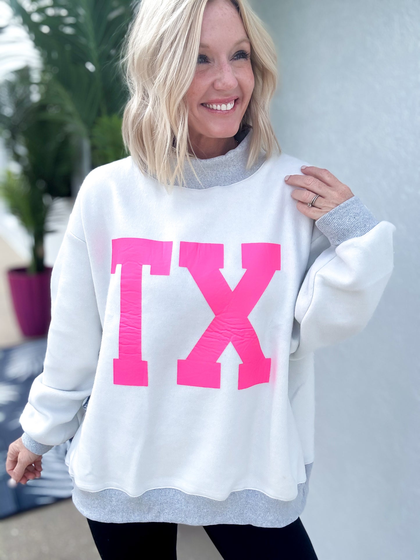 Texas Reversible Mock Neck Sweatshirt