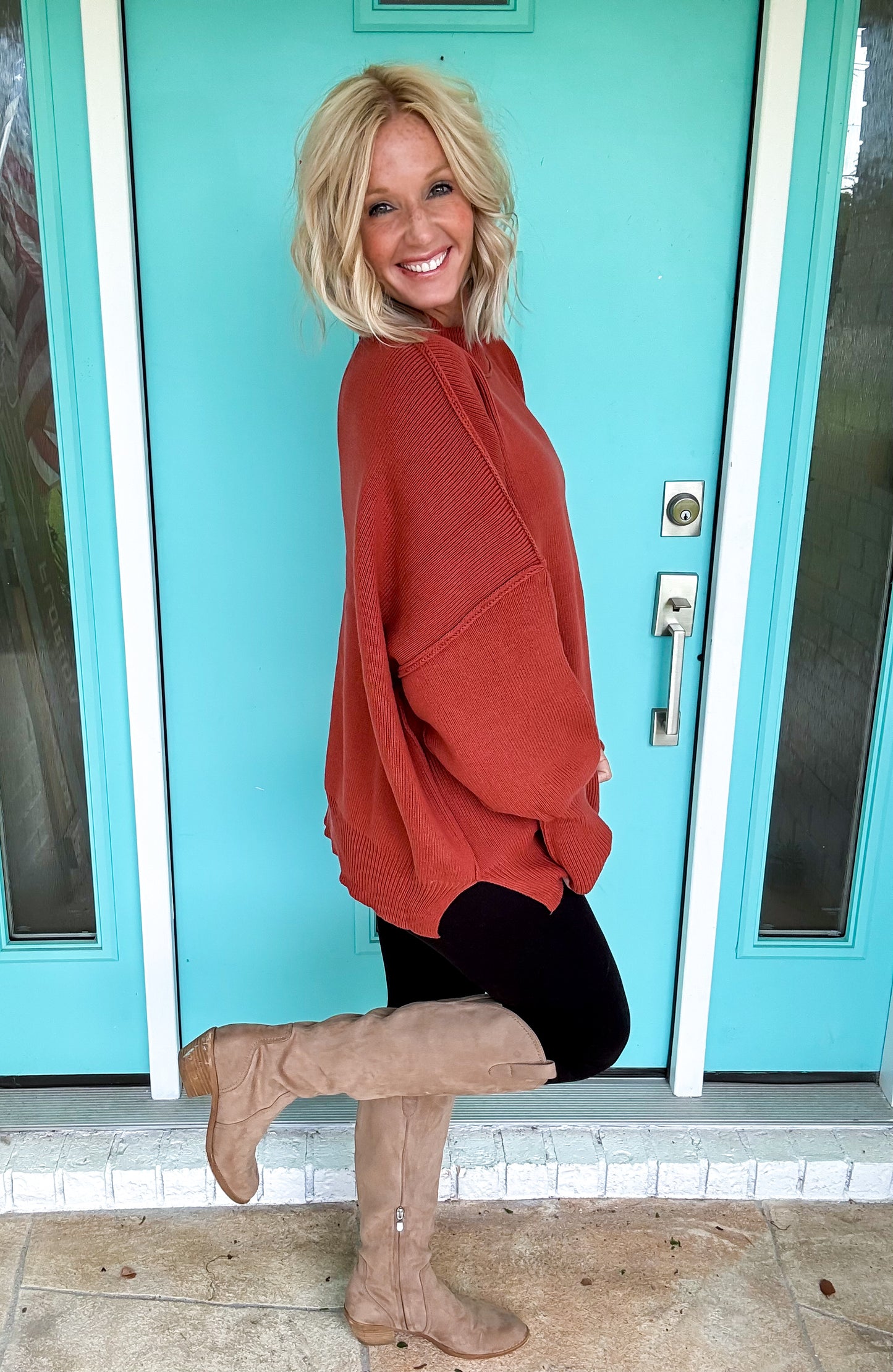 Sylvia Side Slit Oversized Sweater