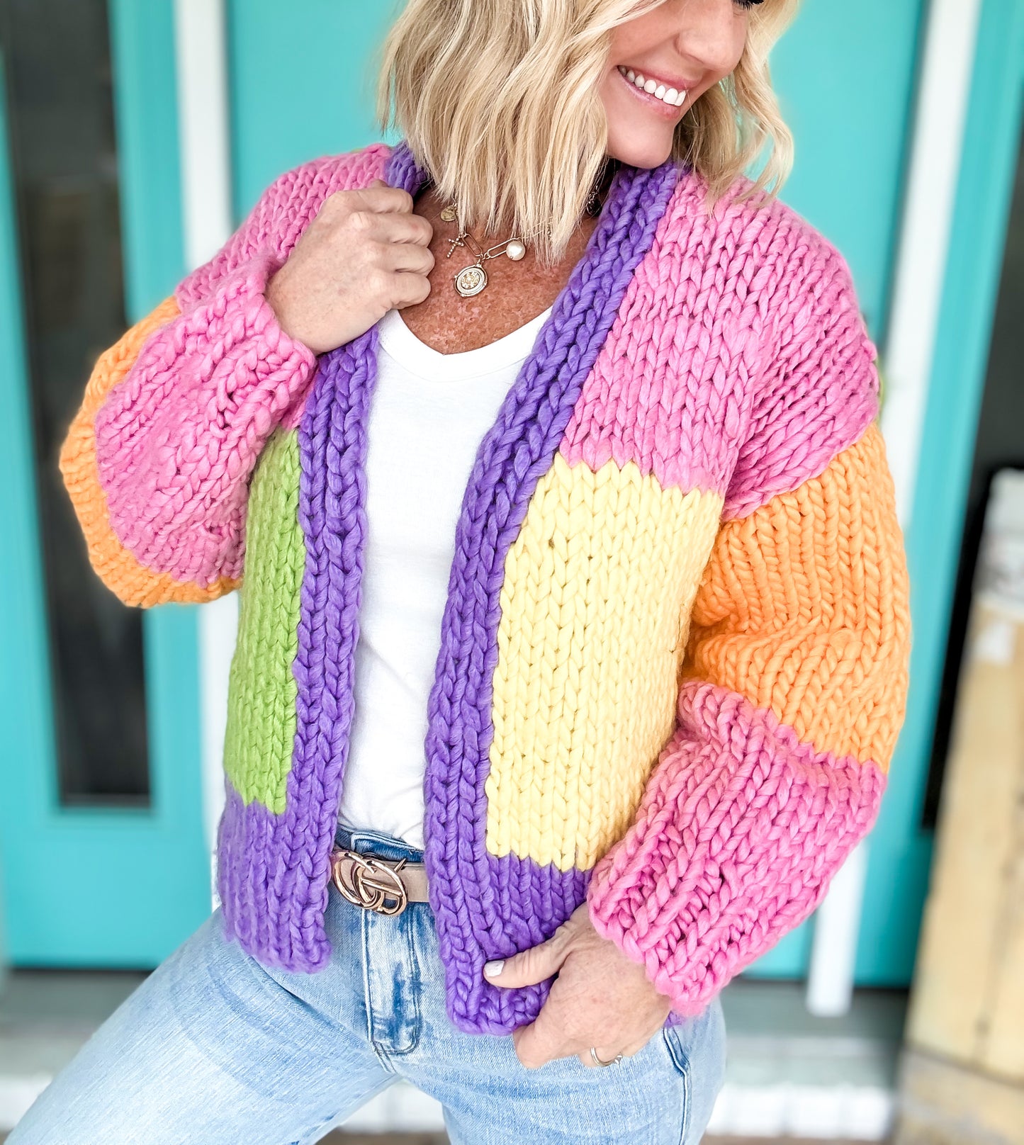 The Color Me Happy Chunky Cardigan
