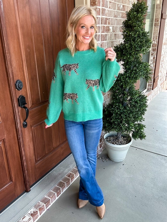 Time for Tiger Pattern Sweater