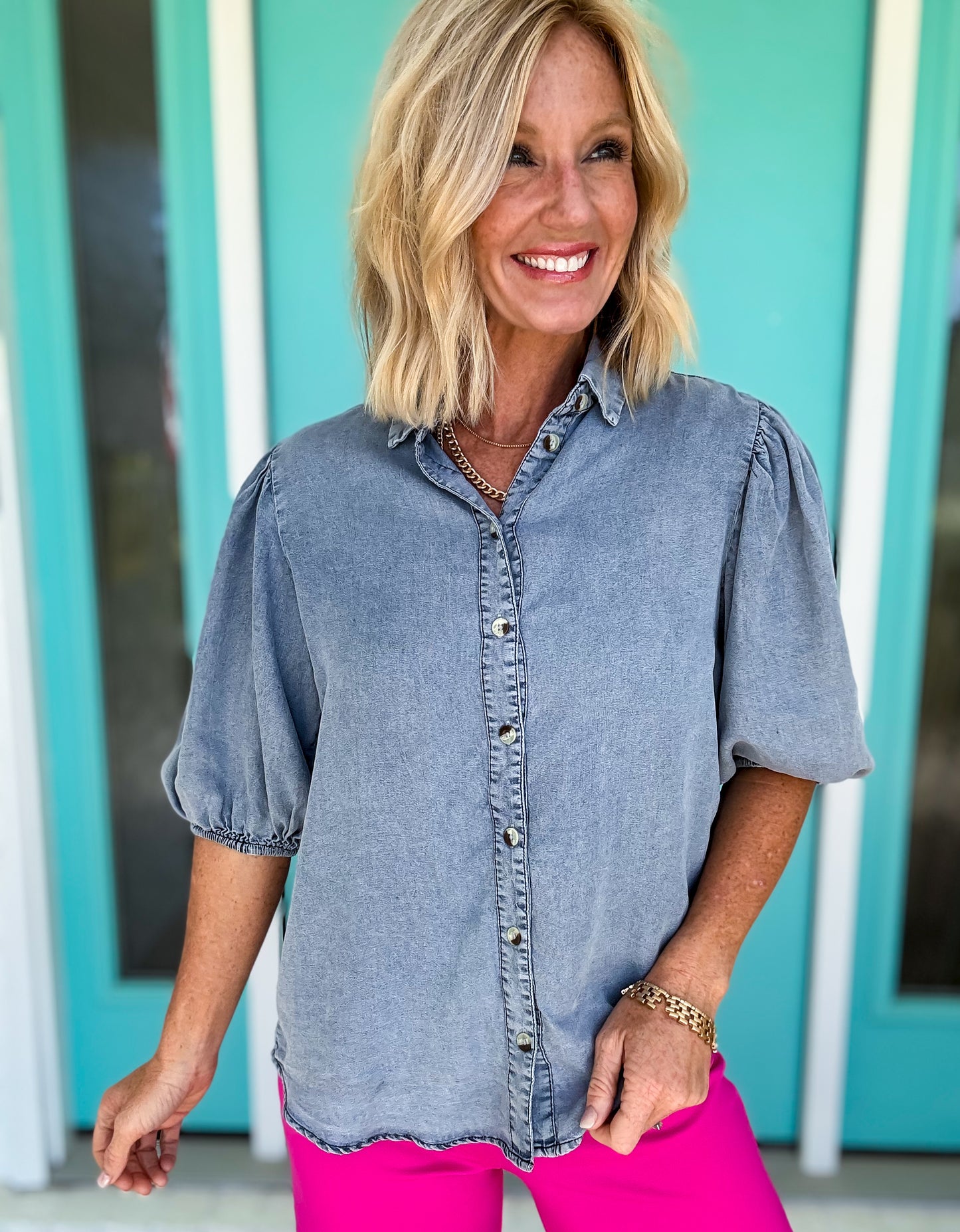Chambray Charm Blouse