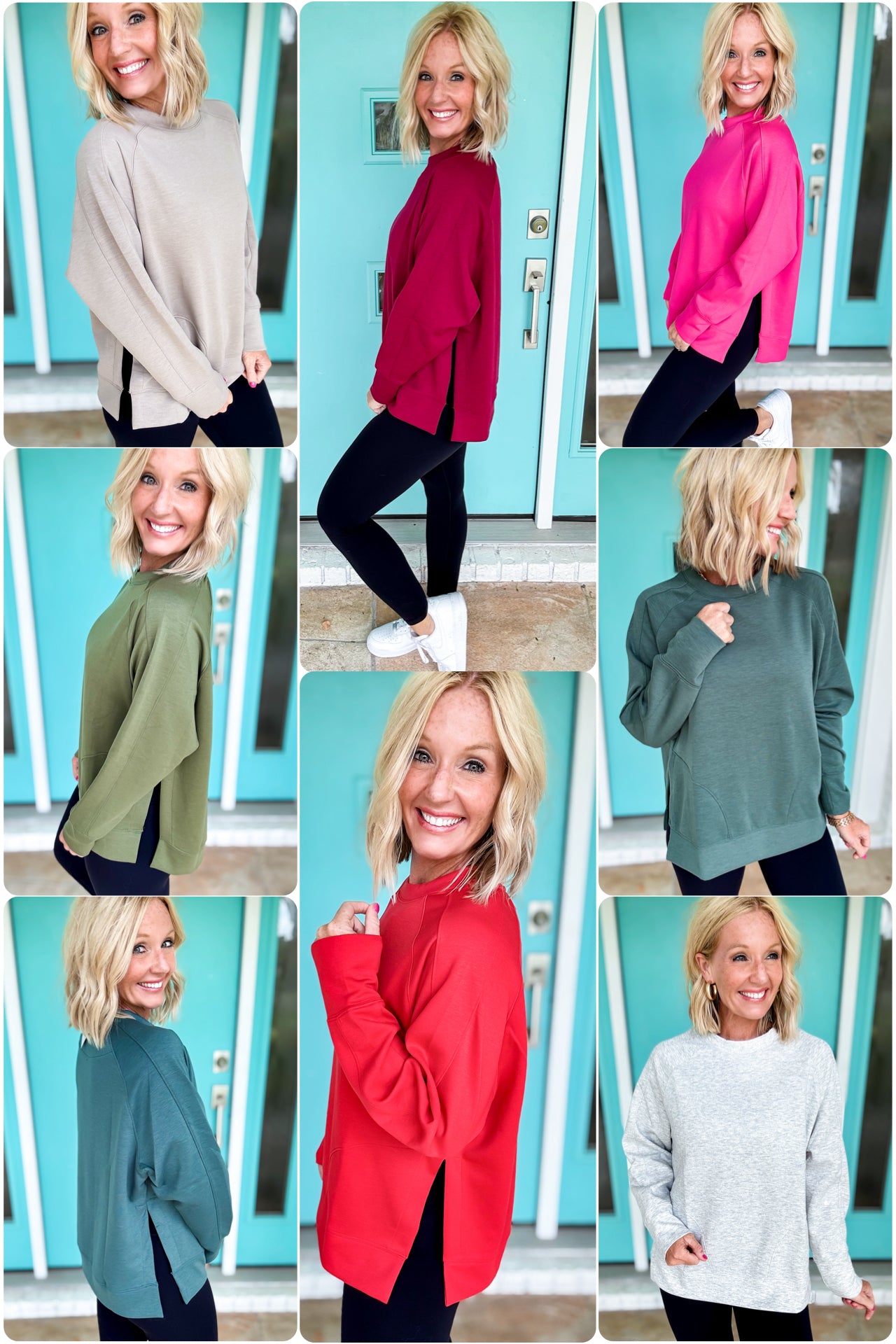 Luxe Side Slit Scuba Pullover