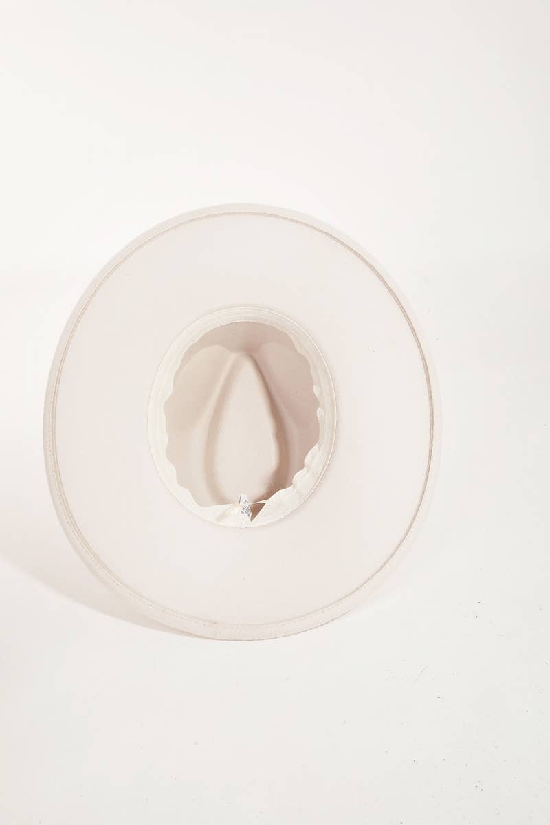 Embroidered Ribbon Bow Fedora Hat