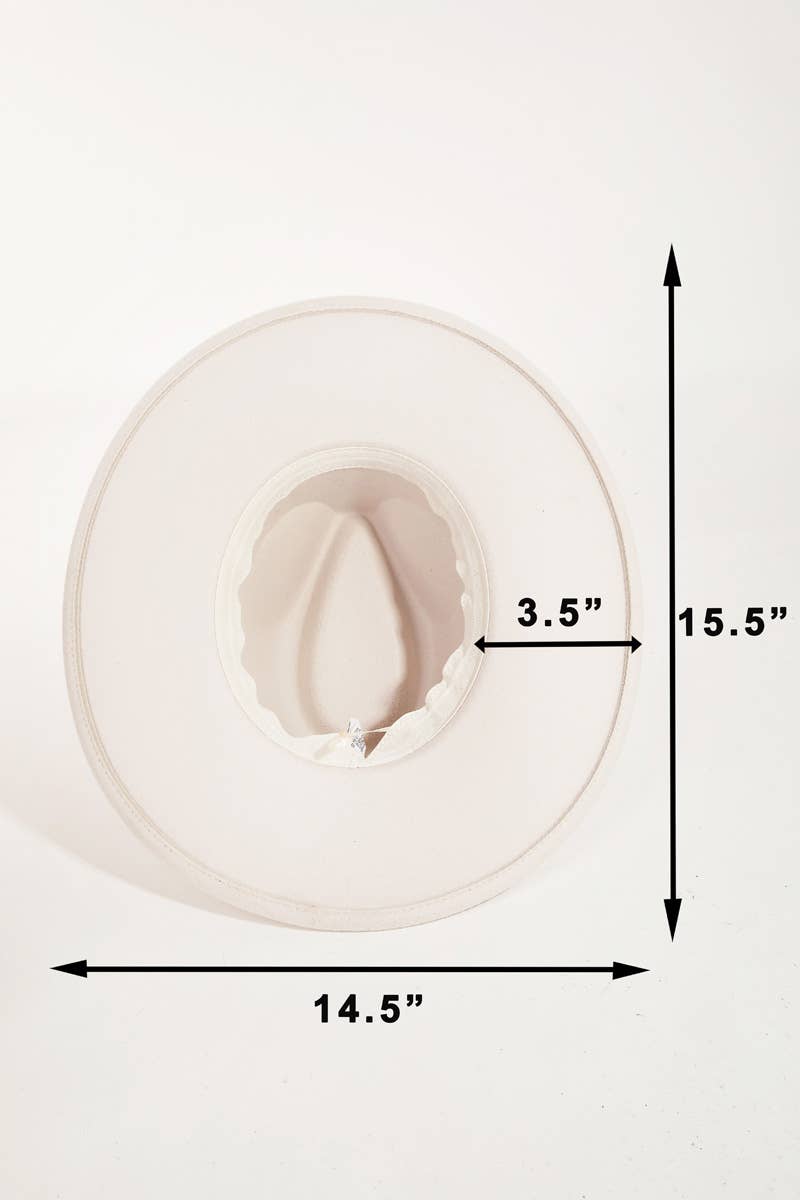 Embroidered Ribbon Bow Fedora Hat