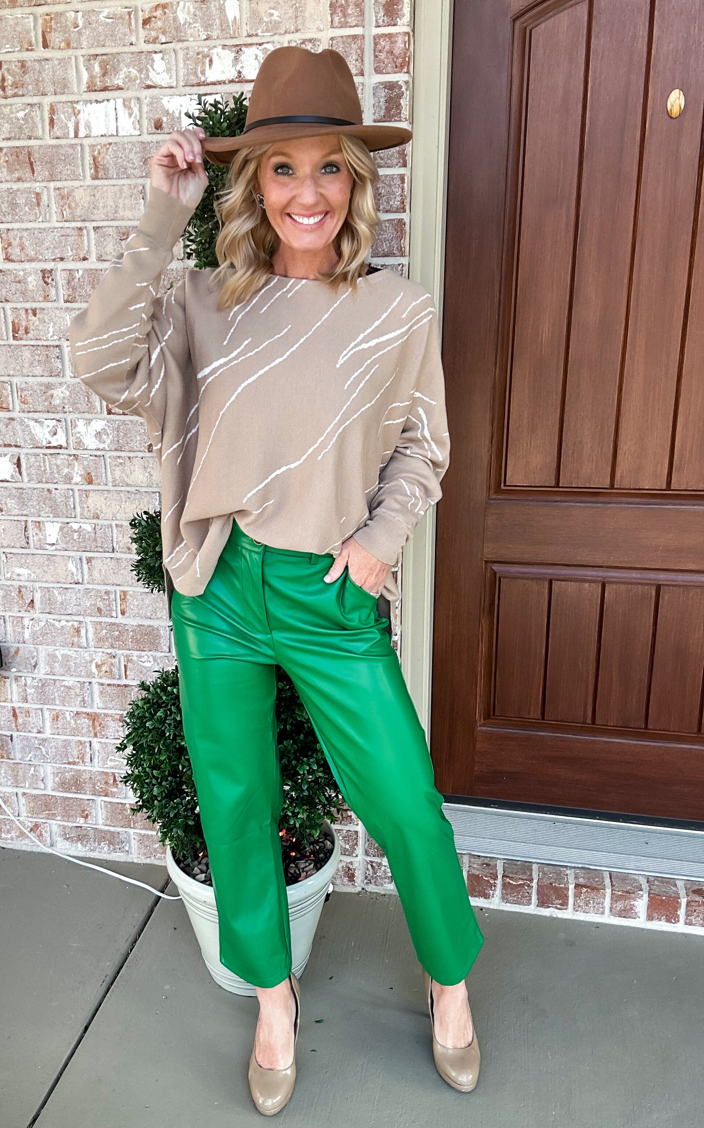 Foxy Faux Leather Straight Pants
