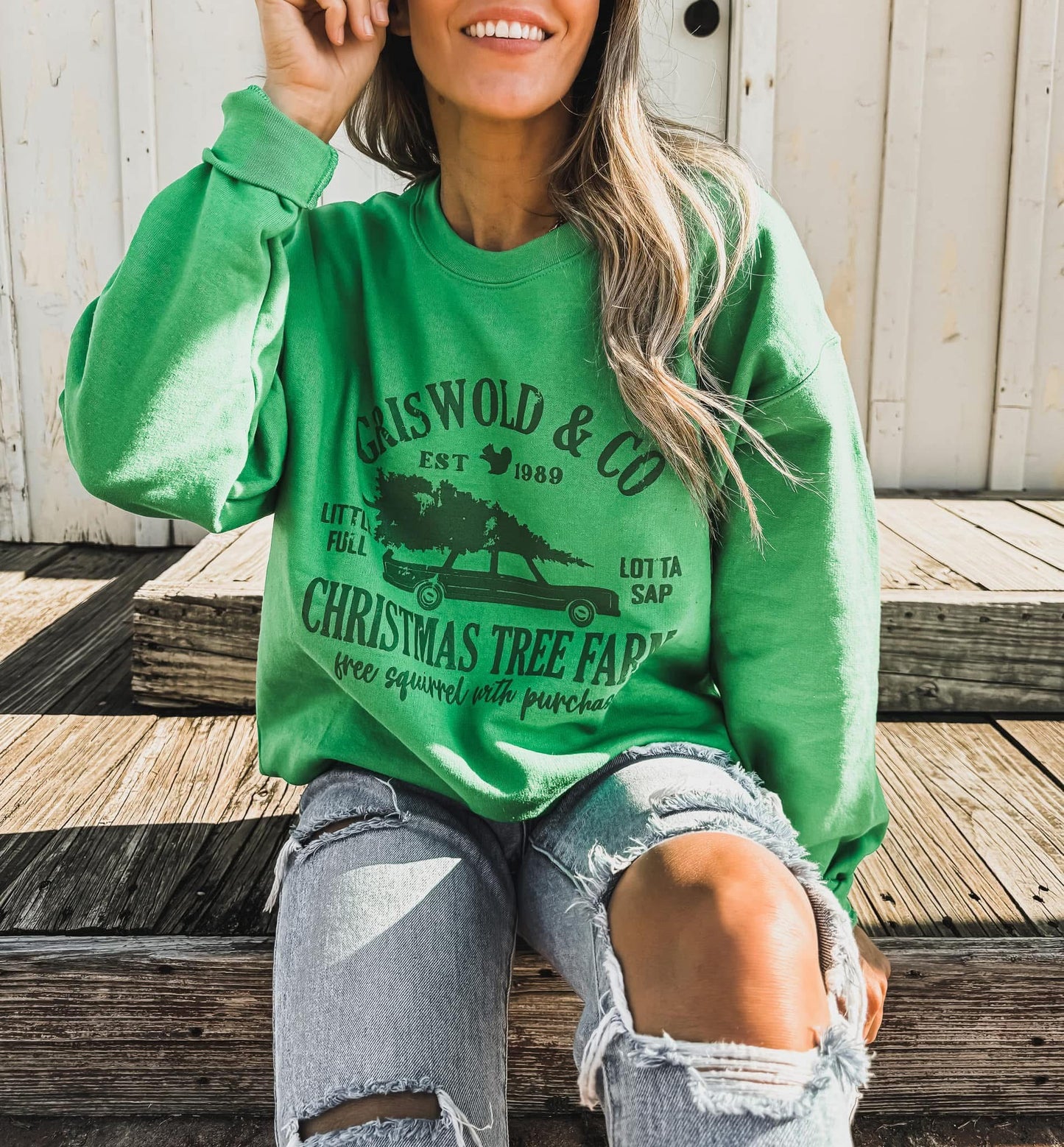 Griswold Tree Farm Sweatshirt - - GREEN