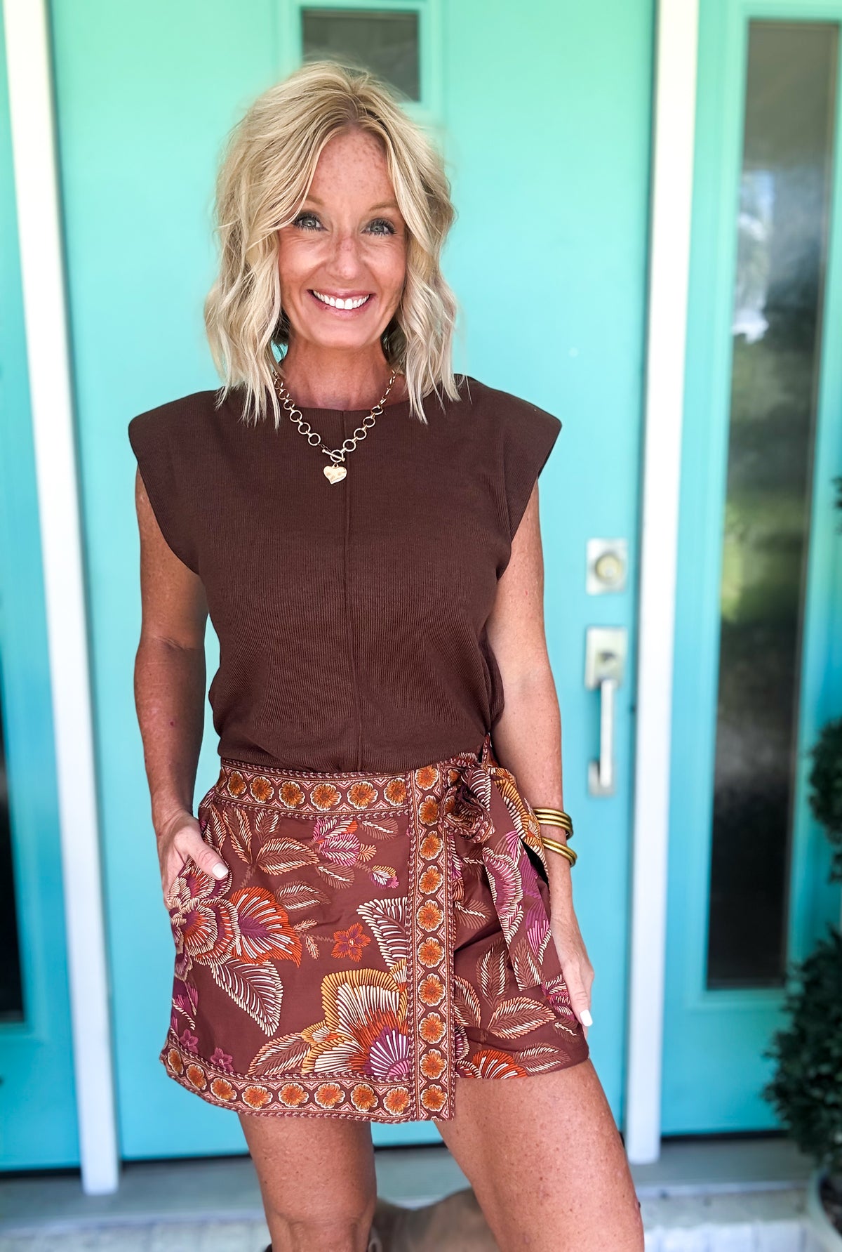 Terra Cotta State of Mind Skort