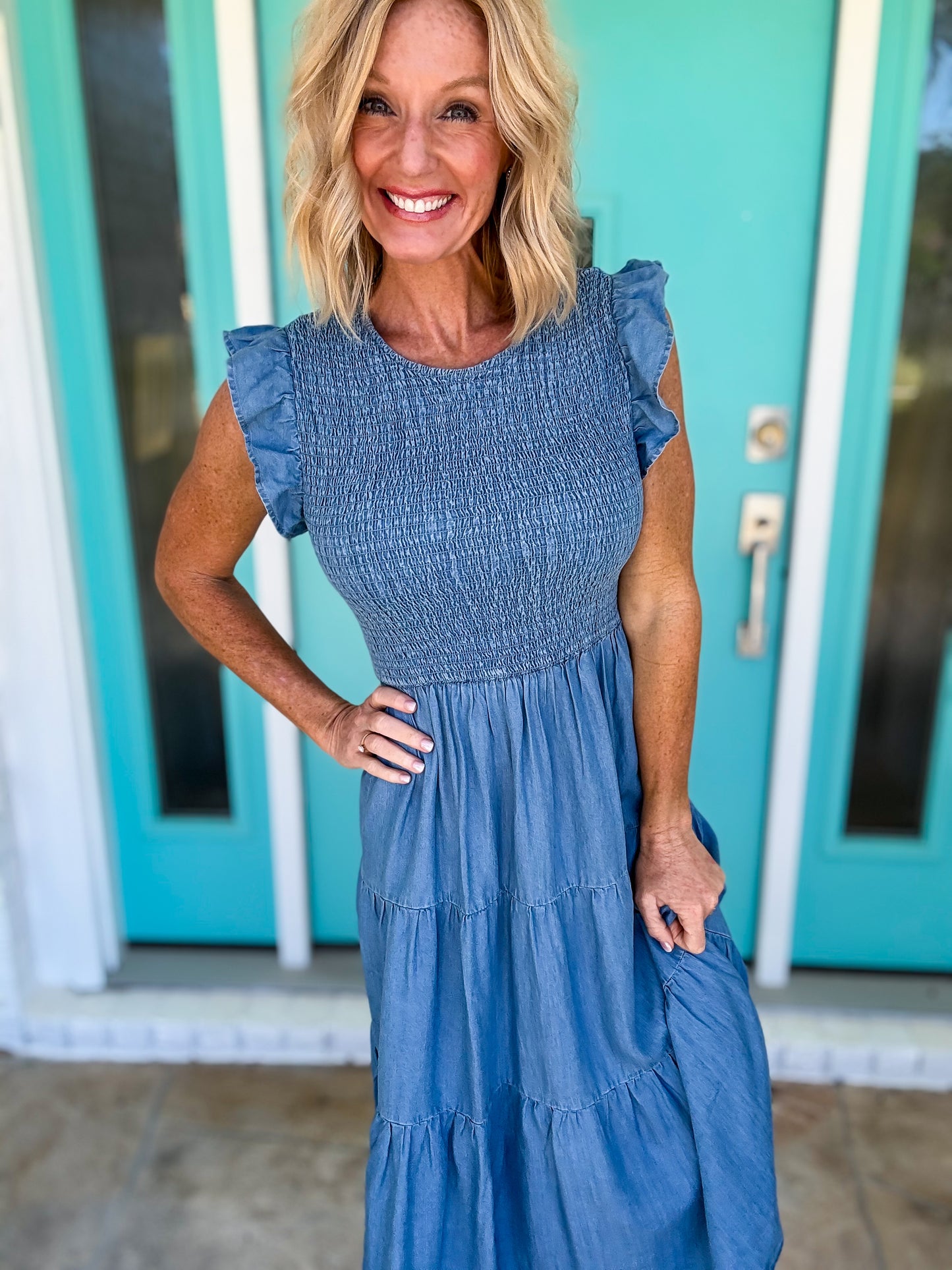 Cham-Smocked Dress