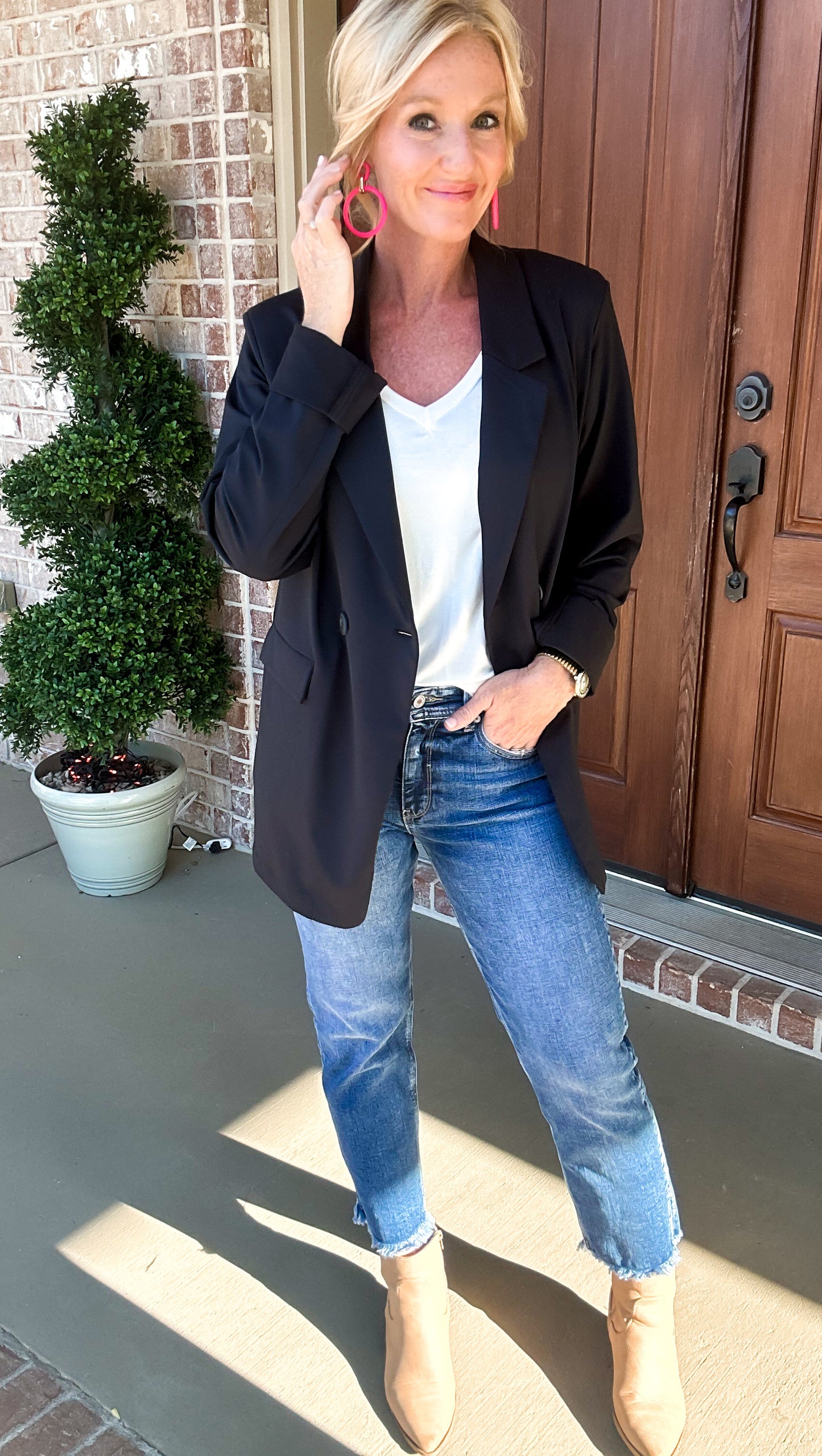Oversized Mono B Blazer Jacket