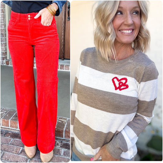 Ruby Ridges Corduroy Classic Trousers by Judy Blue