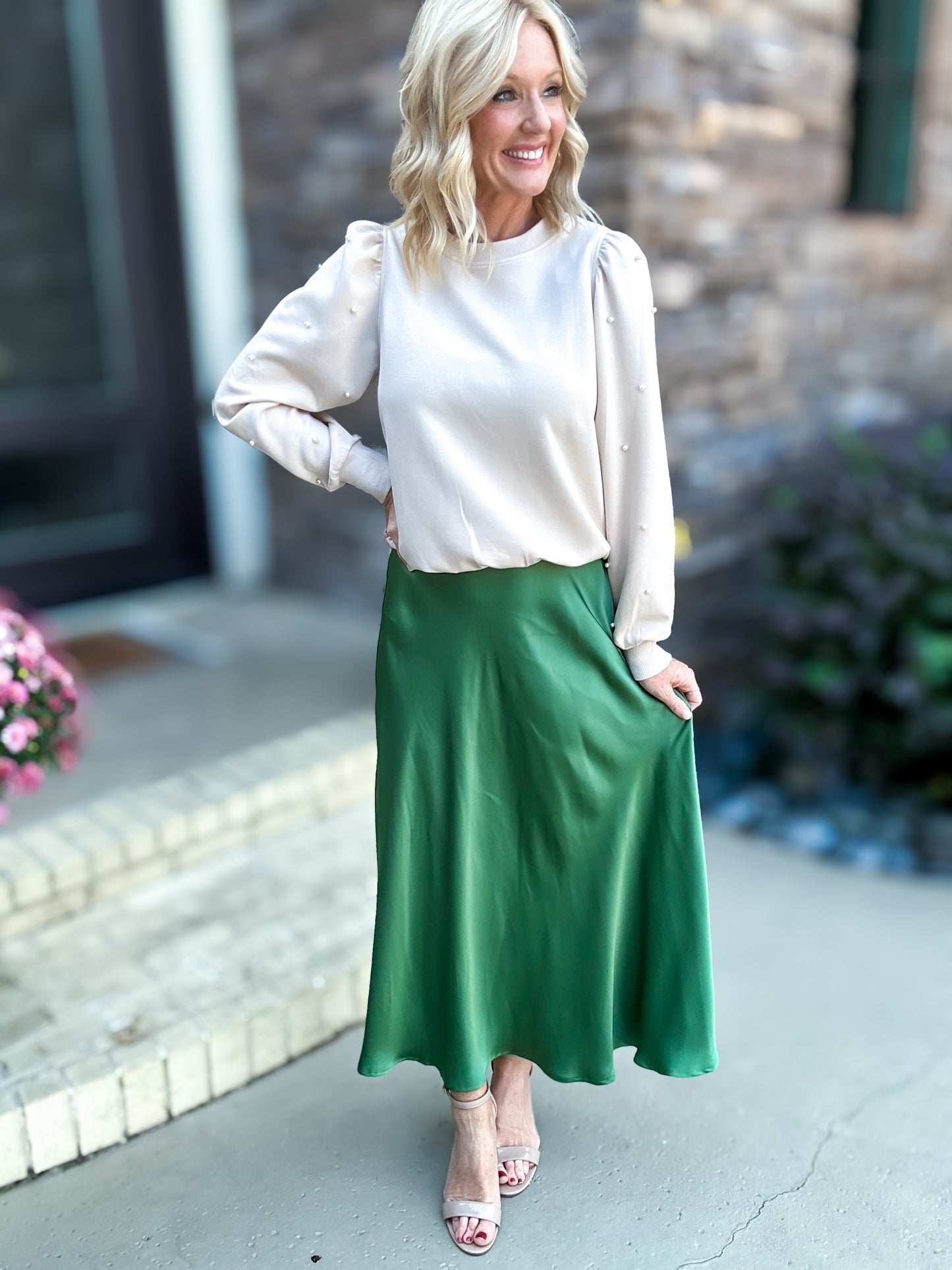 You Can Dance Green Maxi Skirt