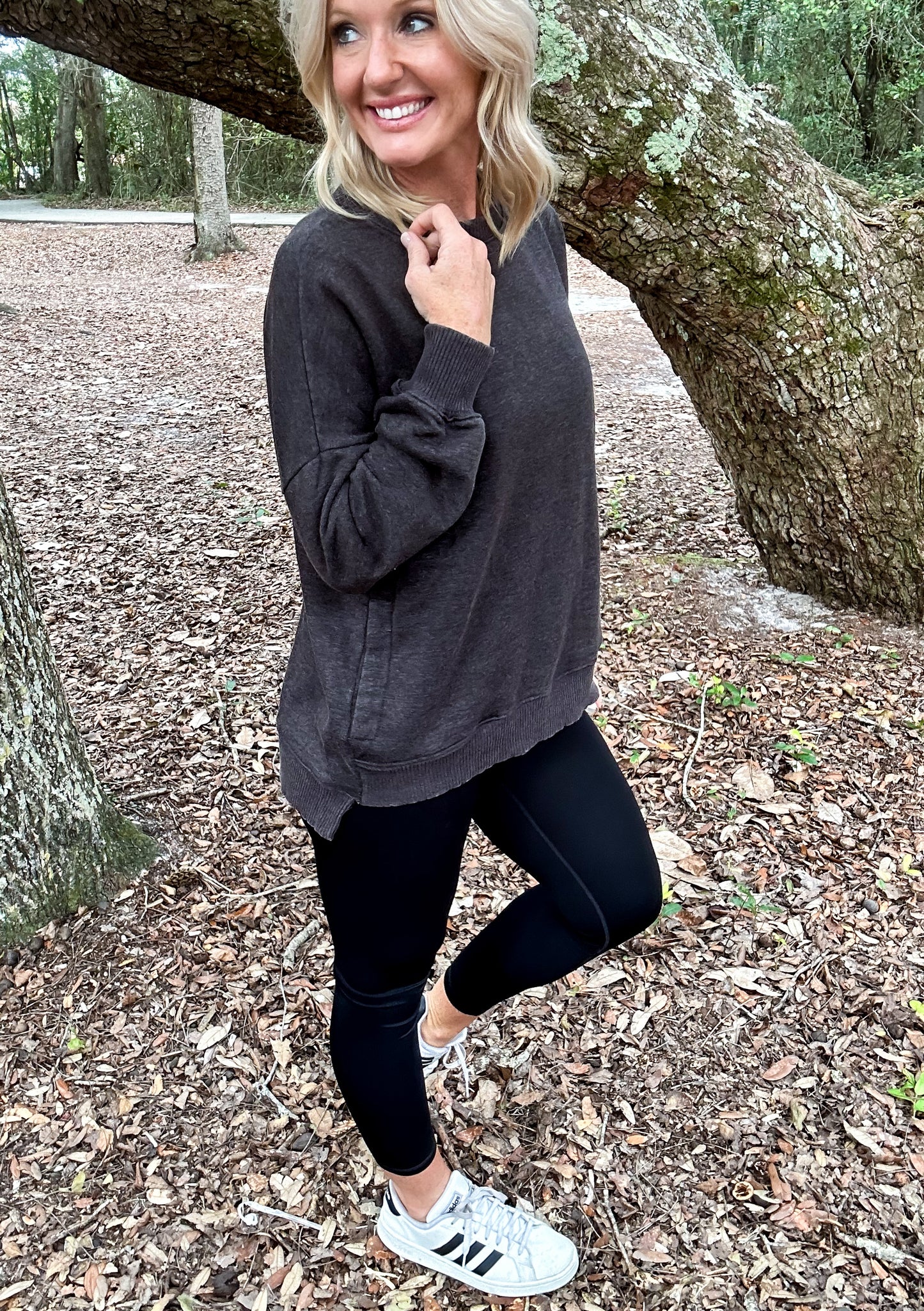 Abby Acid Wash Fleece Pullover
