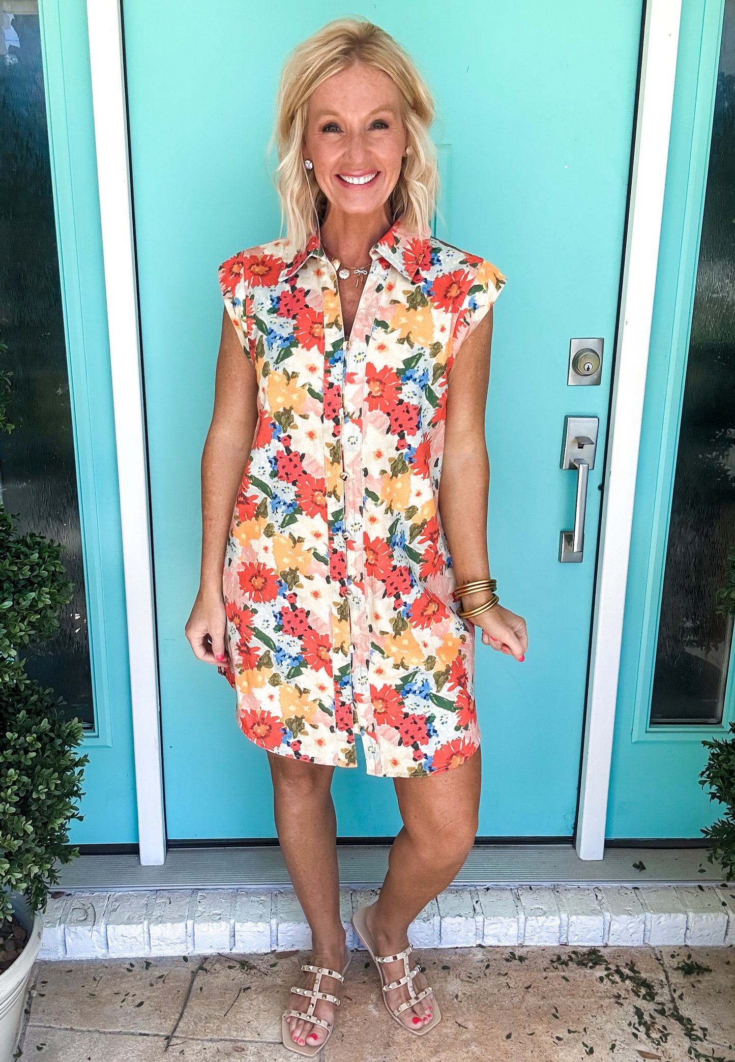 Summer Garden Button Dress