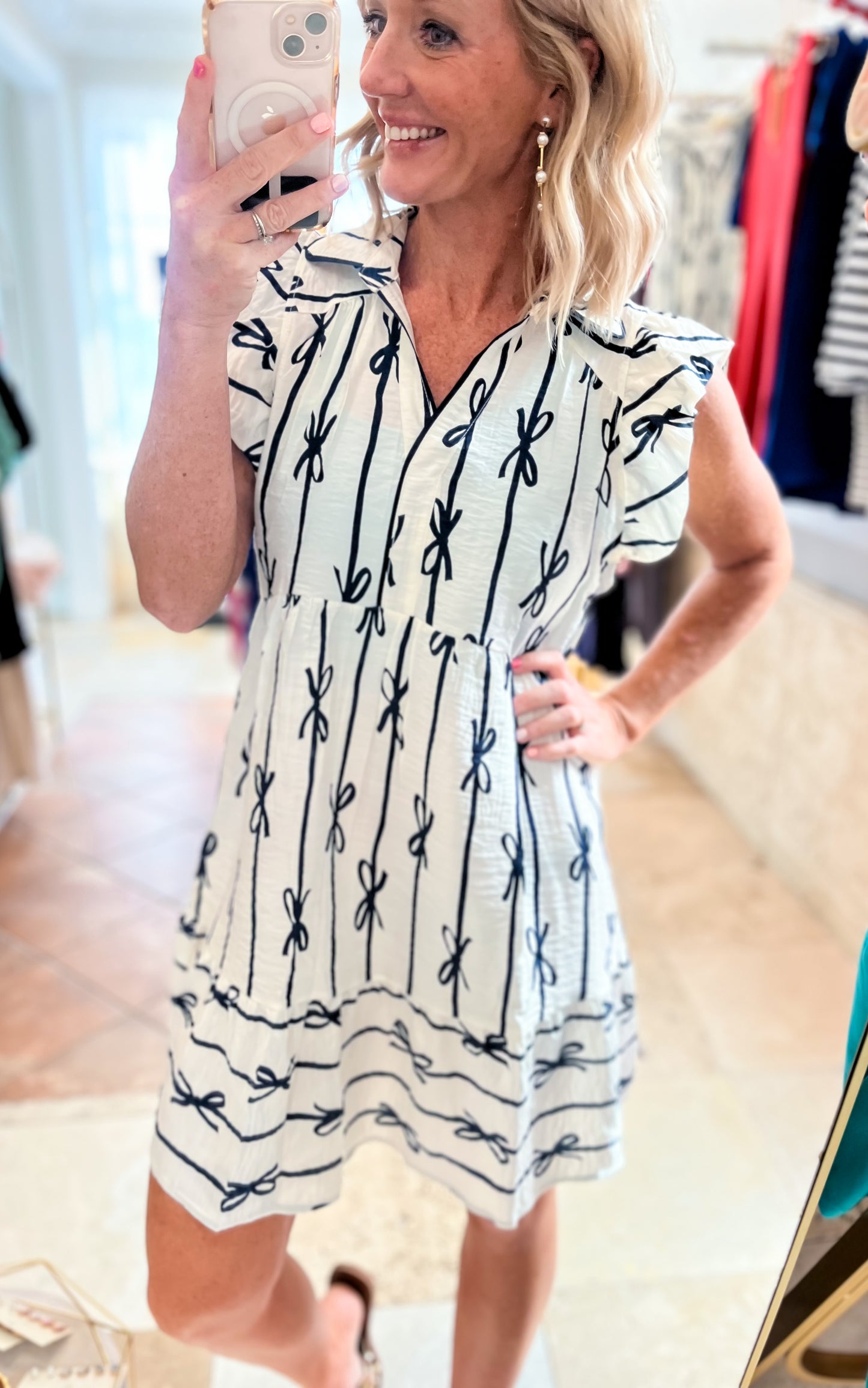 Bring on the Bows Dress -- White