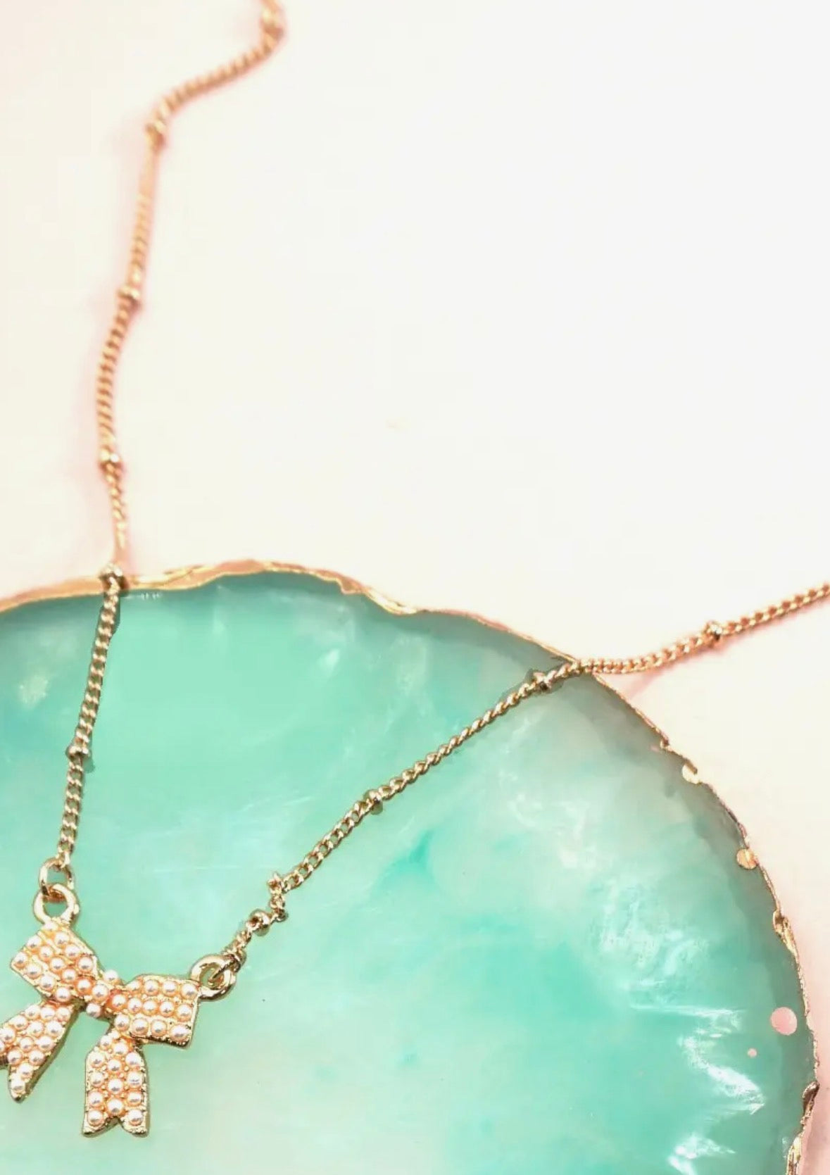 Pearl Bow Necklace