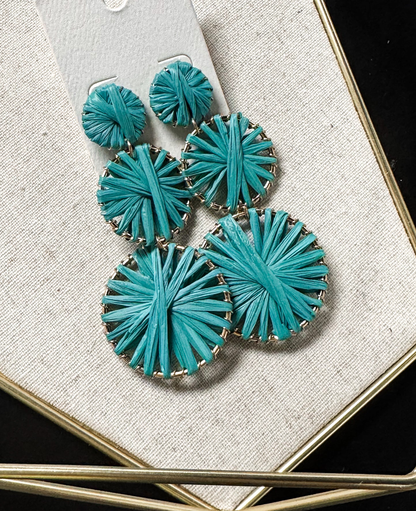 Summer Resort Style Teal Earring