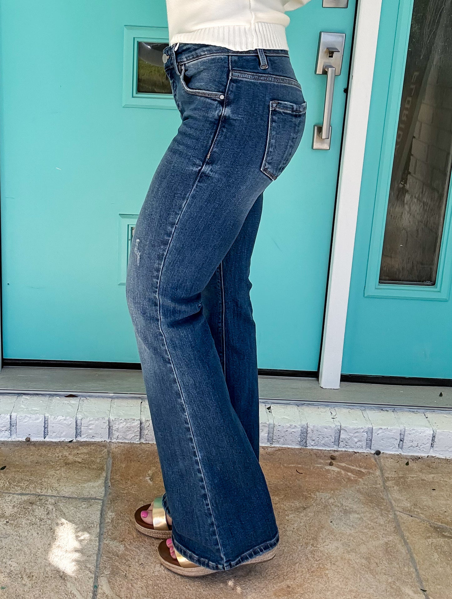 Sleek Fit Flare Jeans w/Tummy Control -- Risen Brand