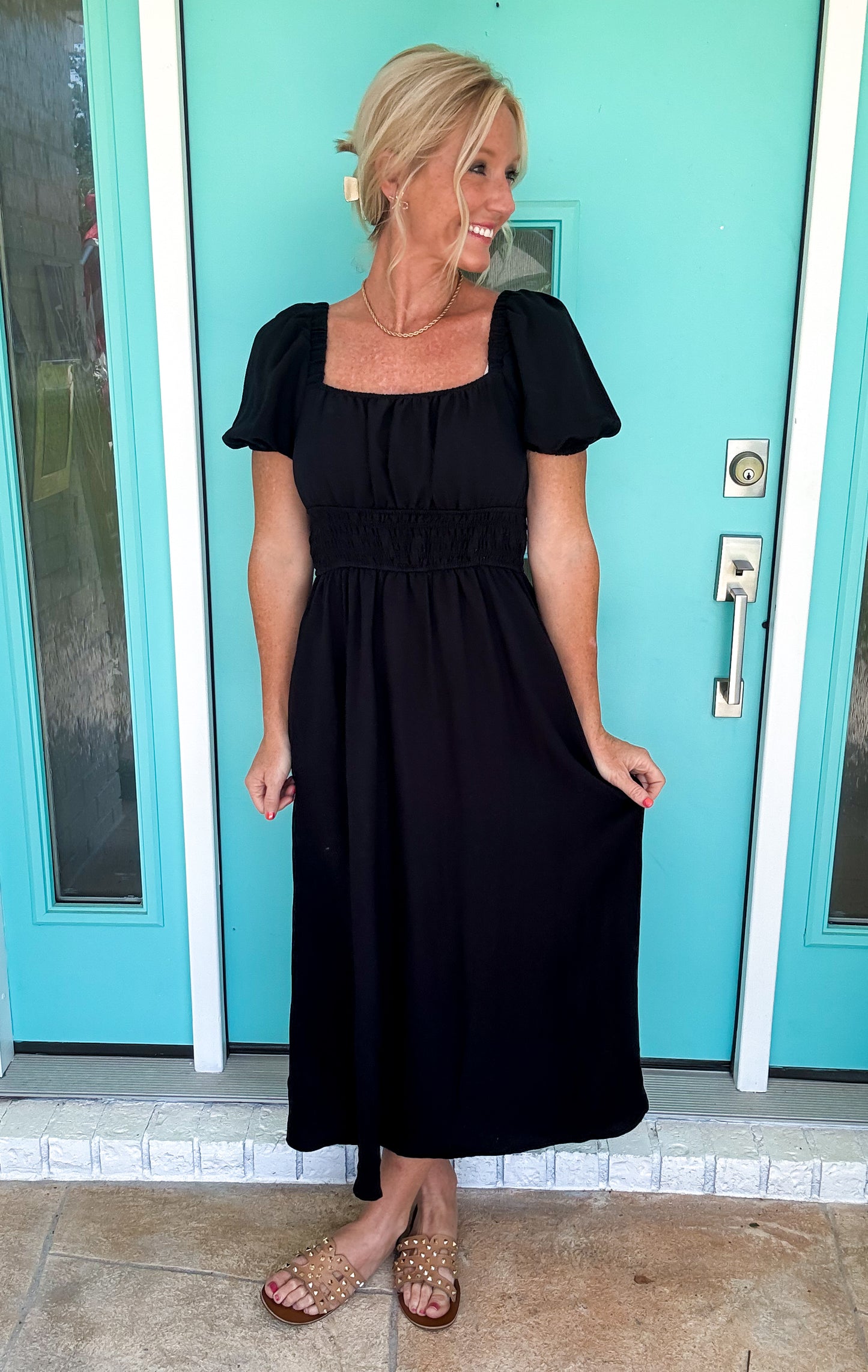 Blackout Babe Midi Dress