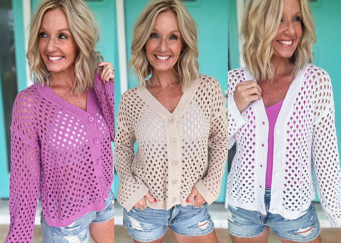 Hole Knit Beach Cardigan
