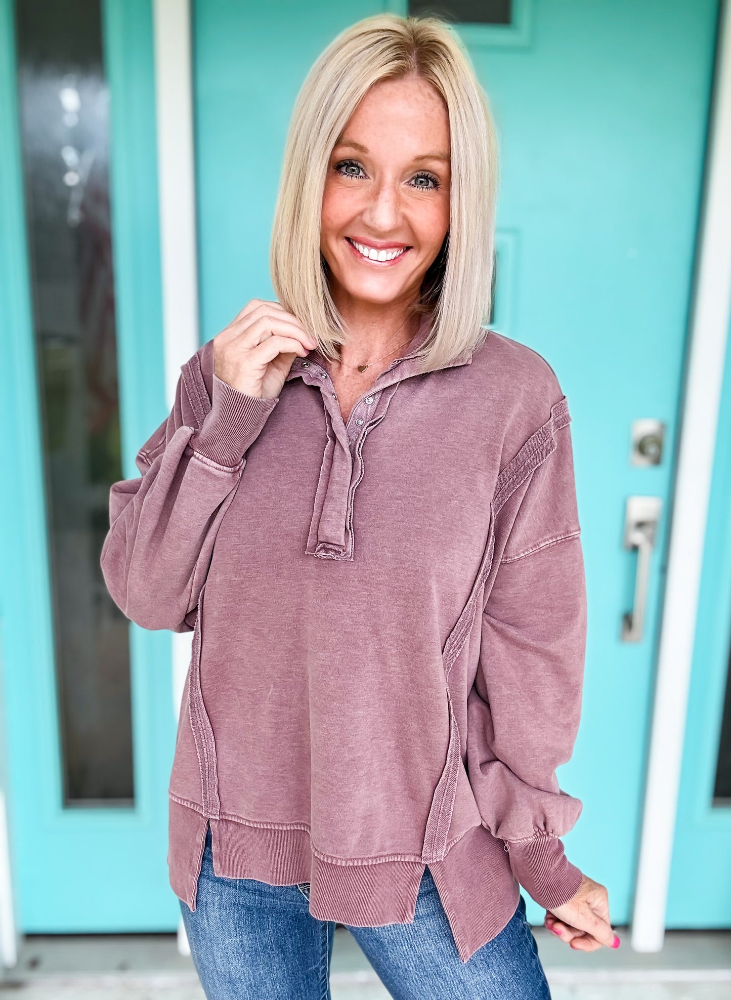 Autumn Haven Henley Pullover