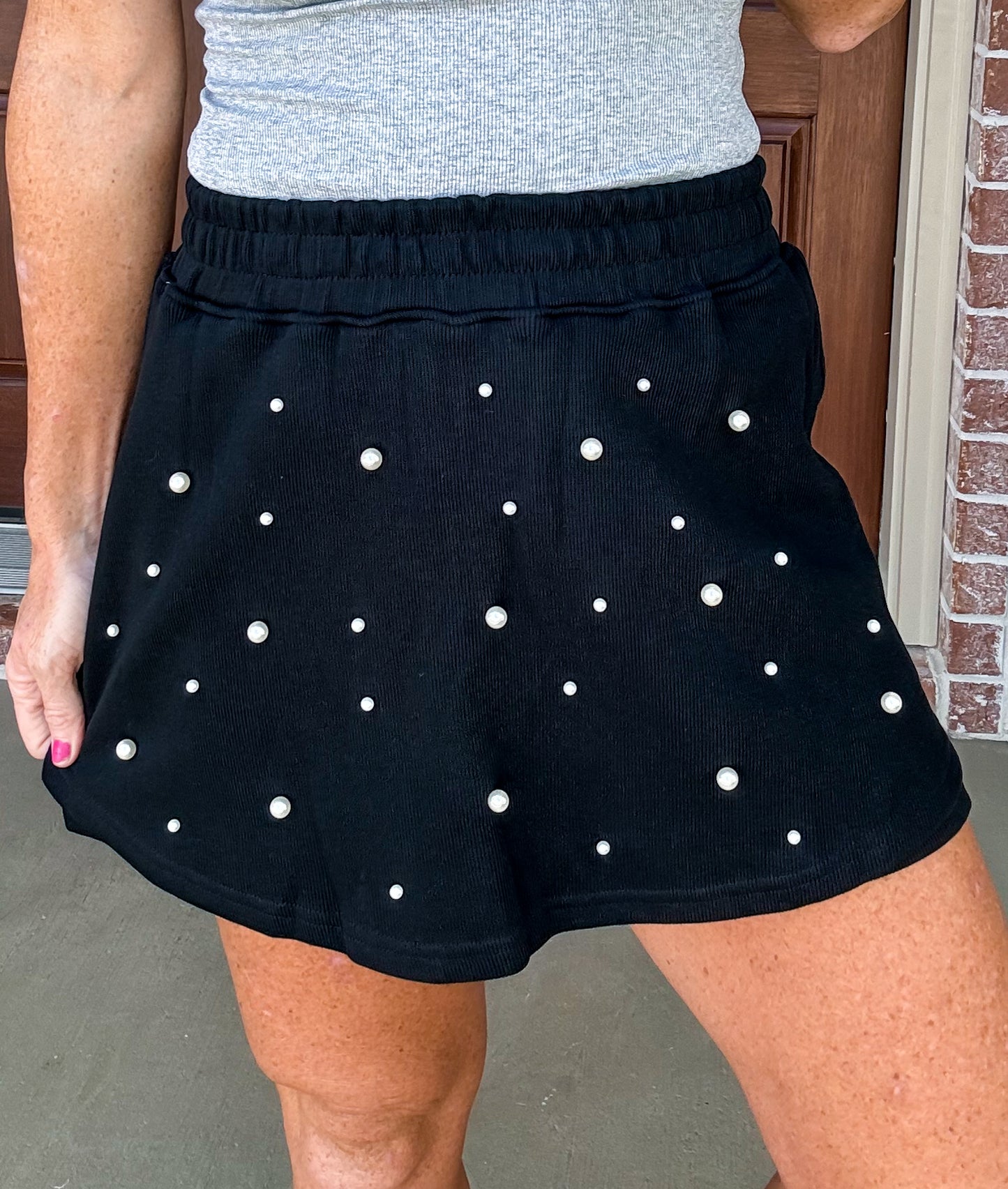 Pretty Pearl Textured Skort