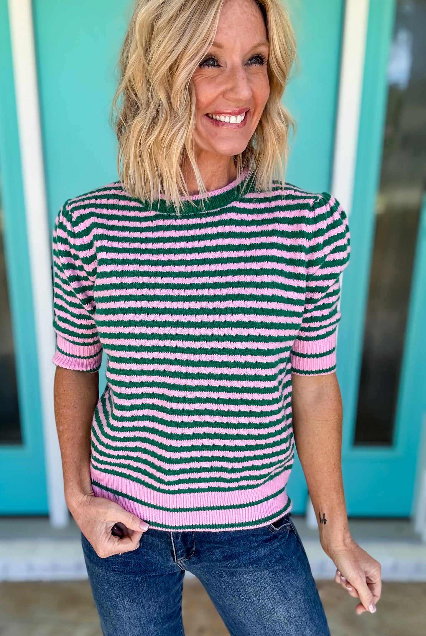Puff & Stripes Delight Sweater