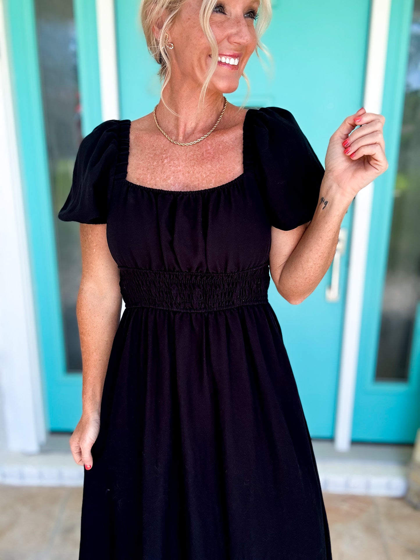 Blackout Babe Midi Dress