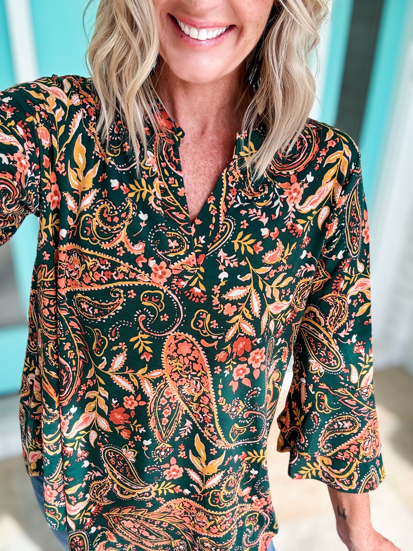 Pumpkin Vine Top *wrinkle free