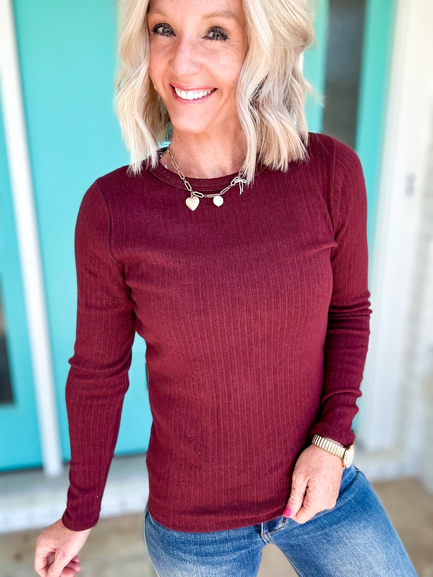 Soft Structure Ribbed Top
