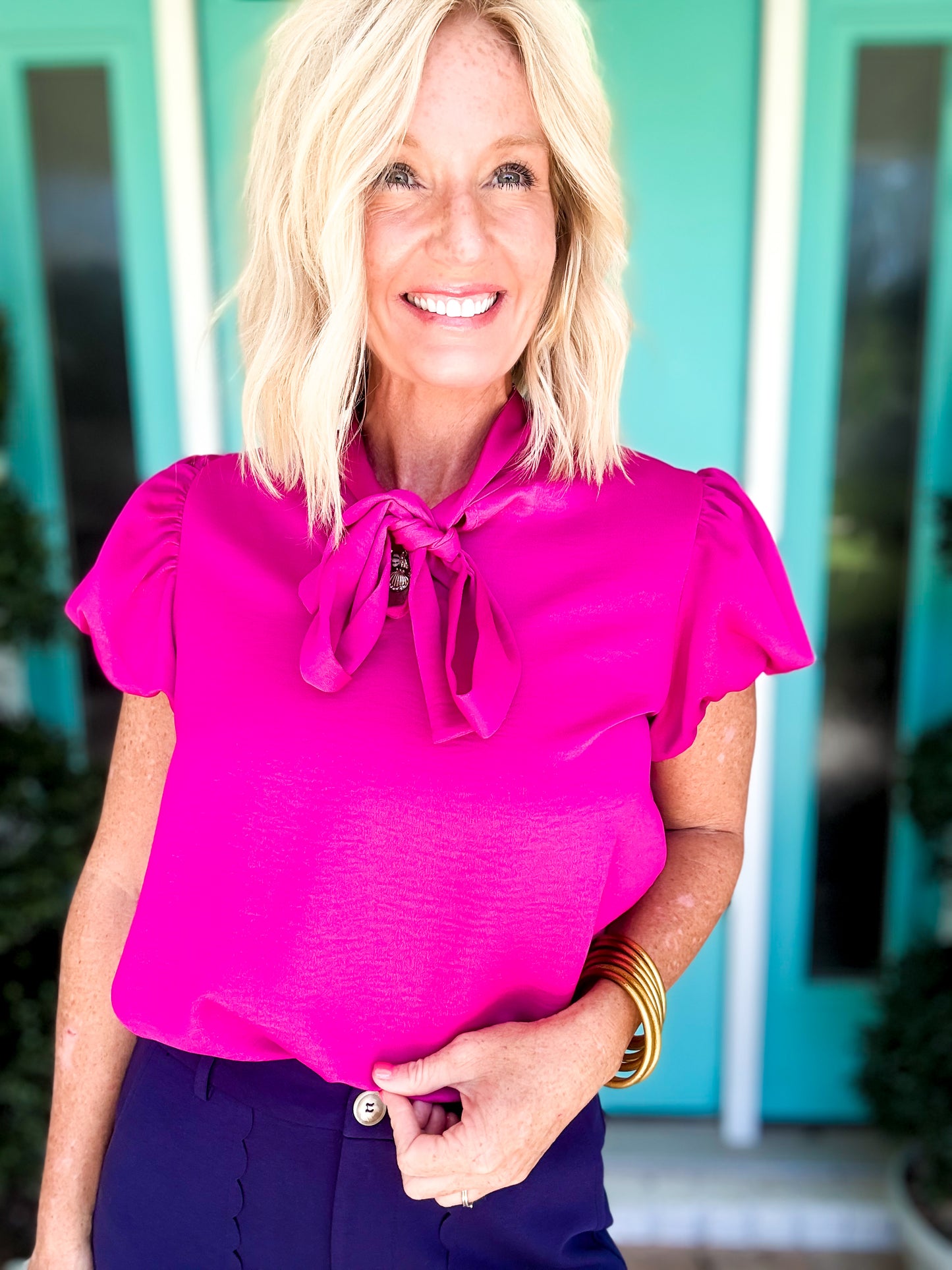 Satin Bow Belle Blouse