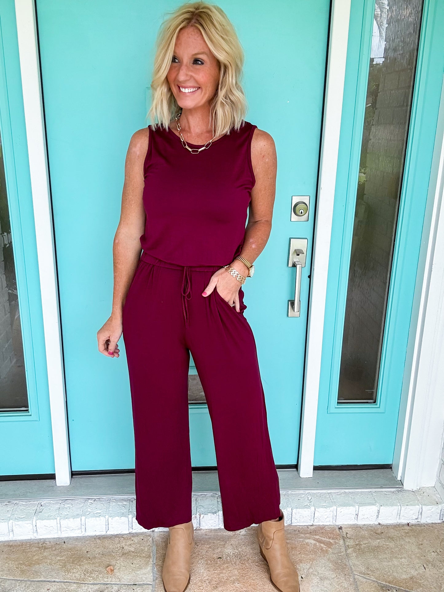 Falling Into Comfort Jumpsuit
