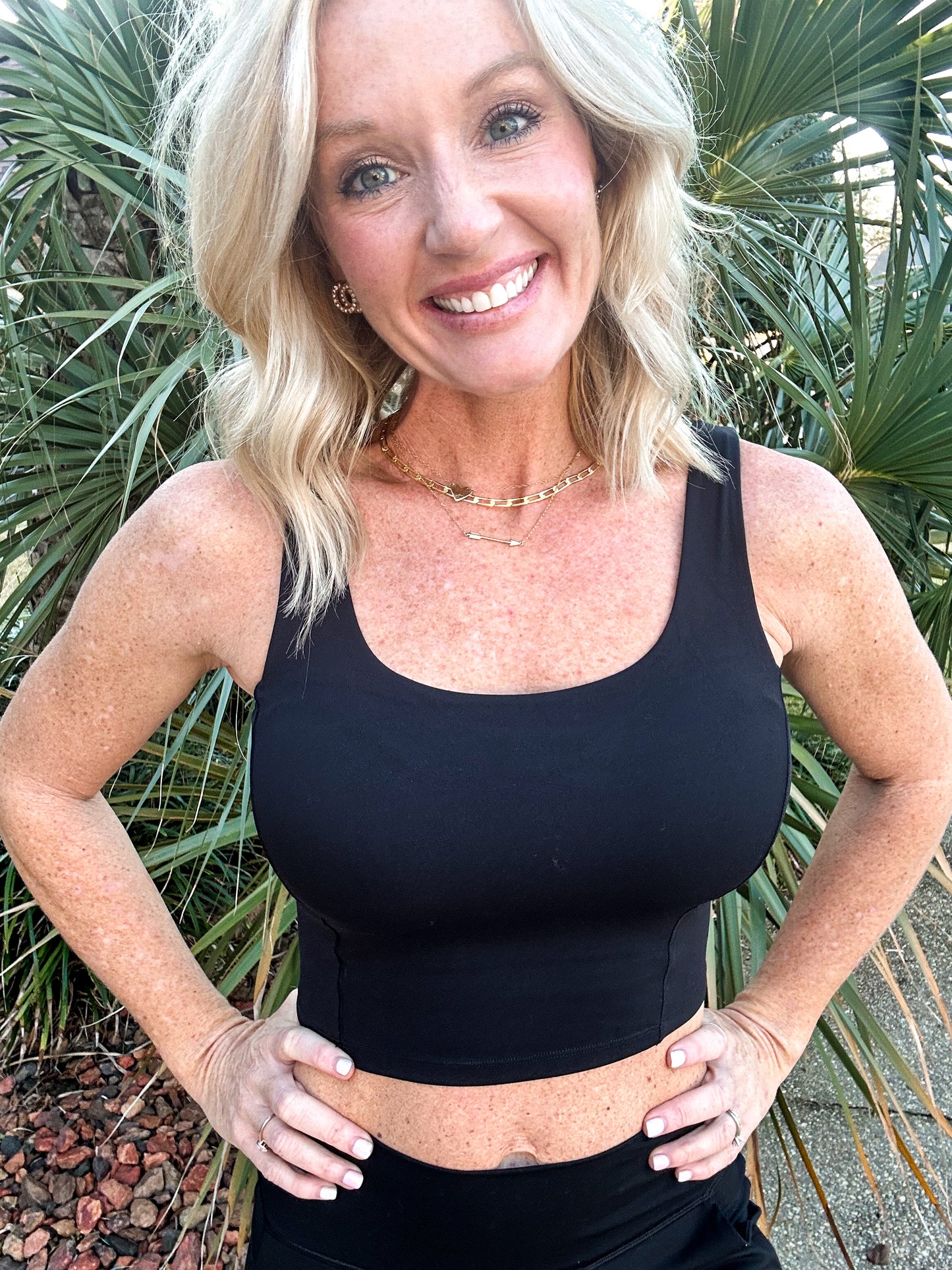Classic Built-In Bra Cropped Tank w/Sewn in Pads -- Twenty 17 Brand