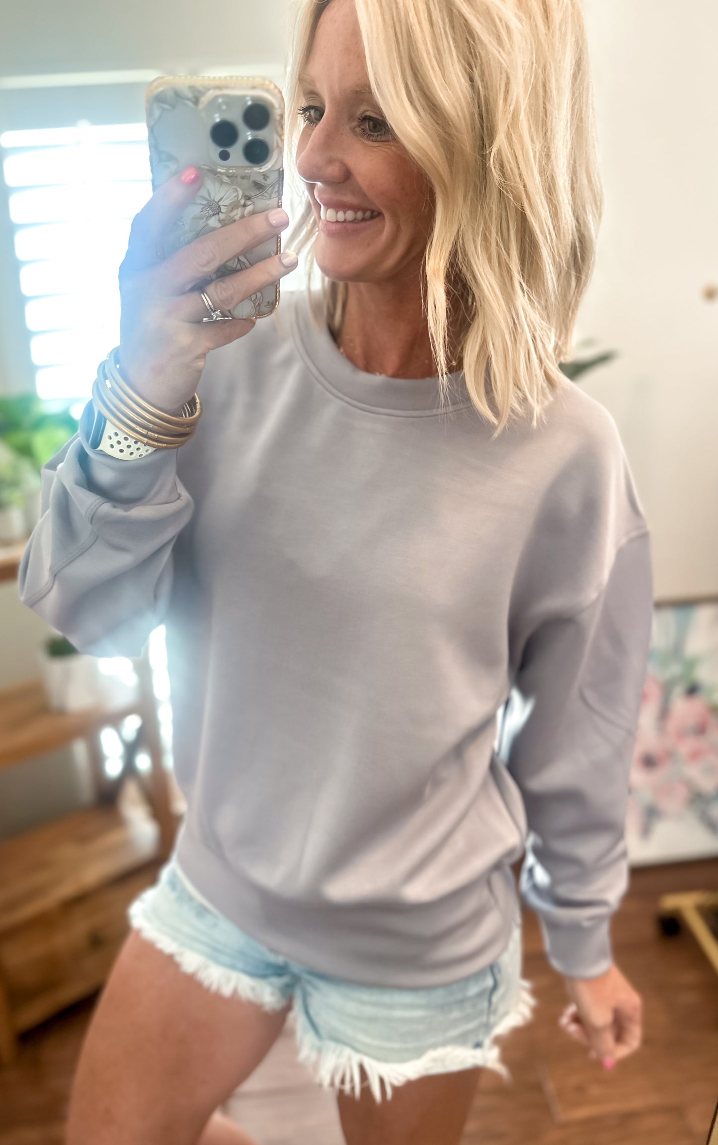 Luxurious Scuba Sweatshirt -- Gray