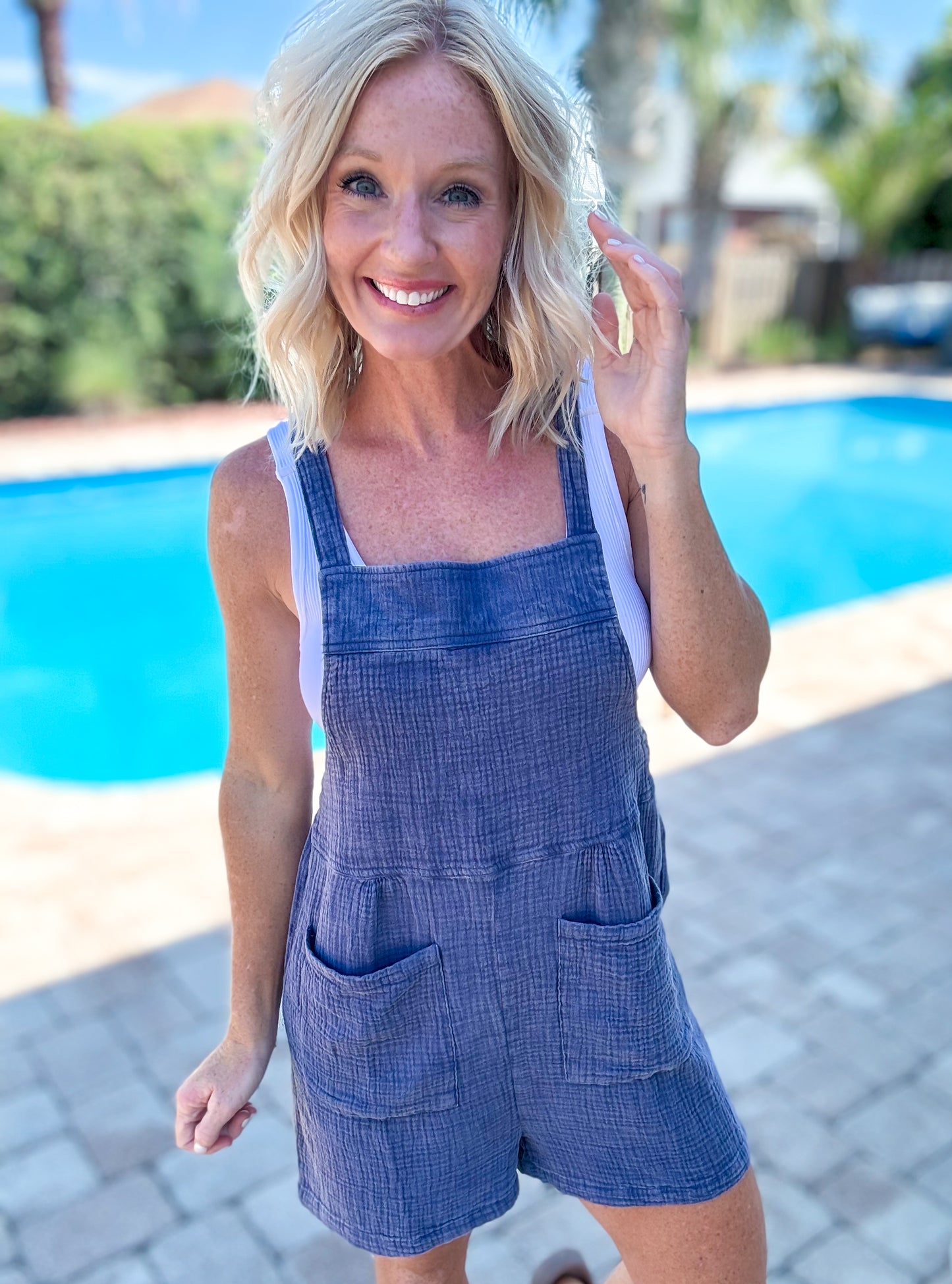 Georgia Gauze Overall Romper